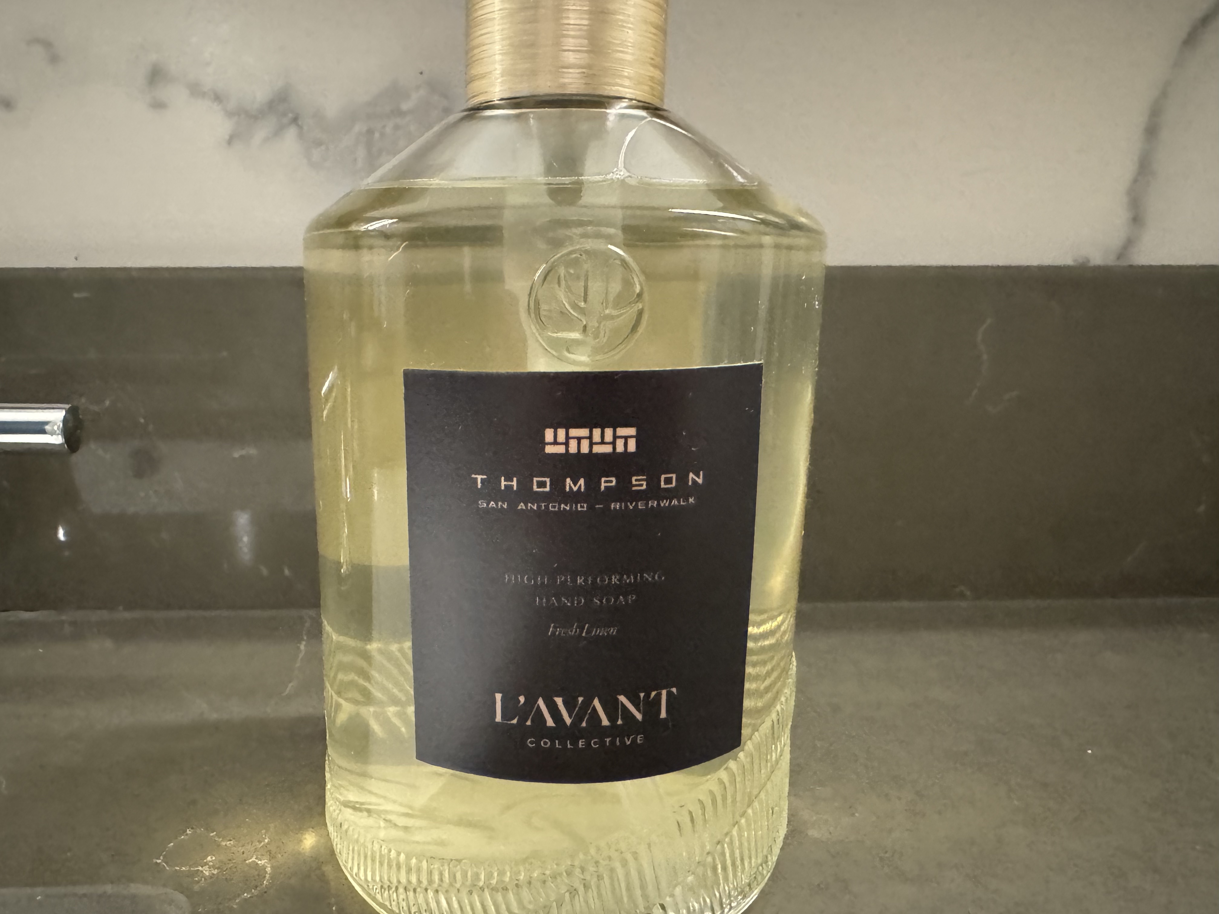Thompson San Antonio Riverwalk bathroom liquid soap Thompson San Antonio Riverwalk bathroom liquid soap