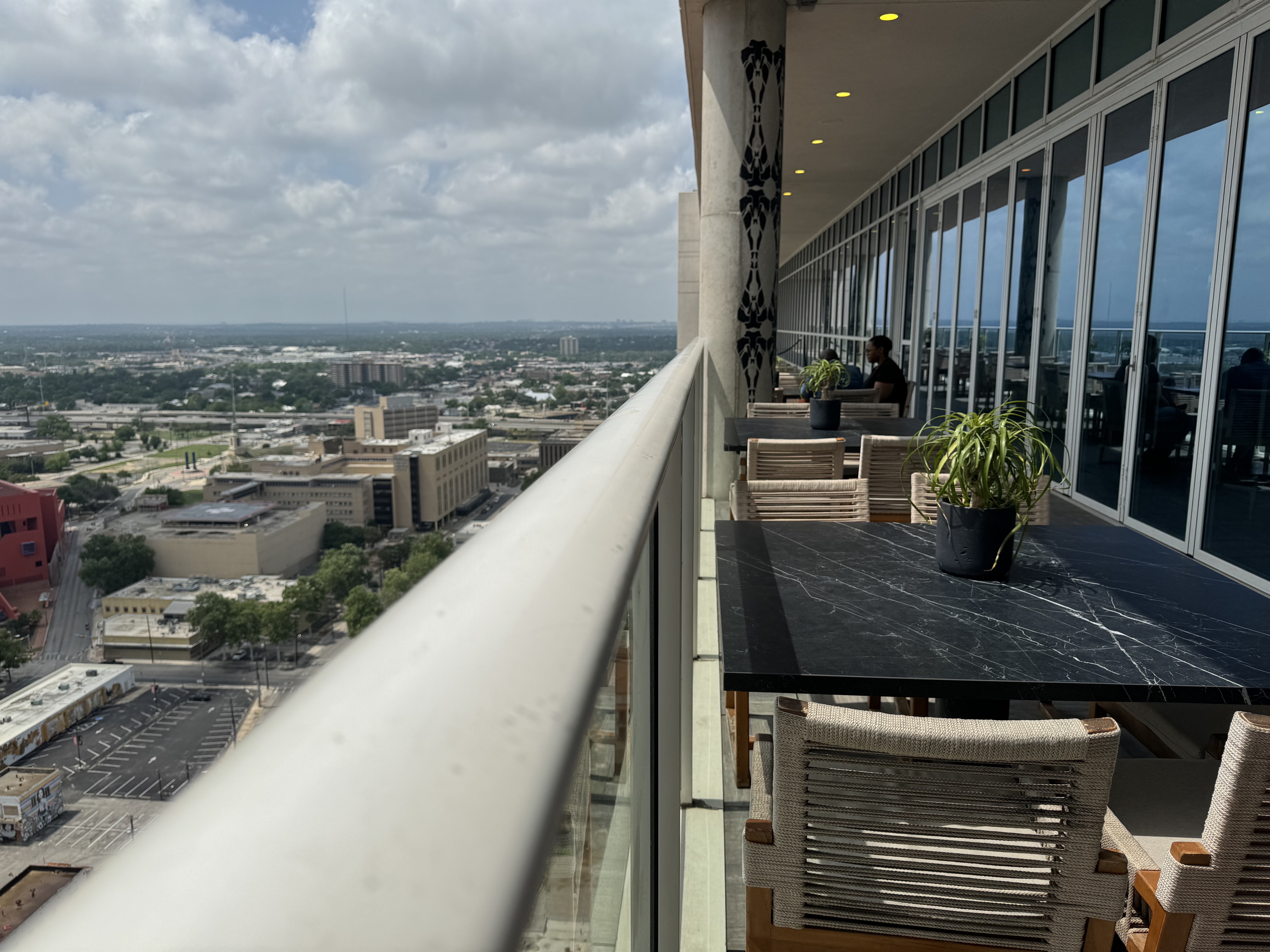 Thompson San Antonio Riverwalk rooftop bar outside seating Thompson San Antonio Riverwalk rooftop bar outside seating
