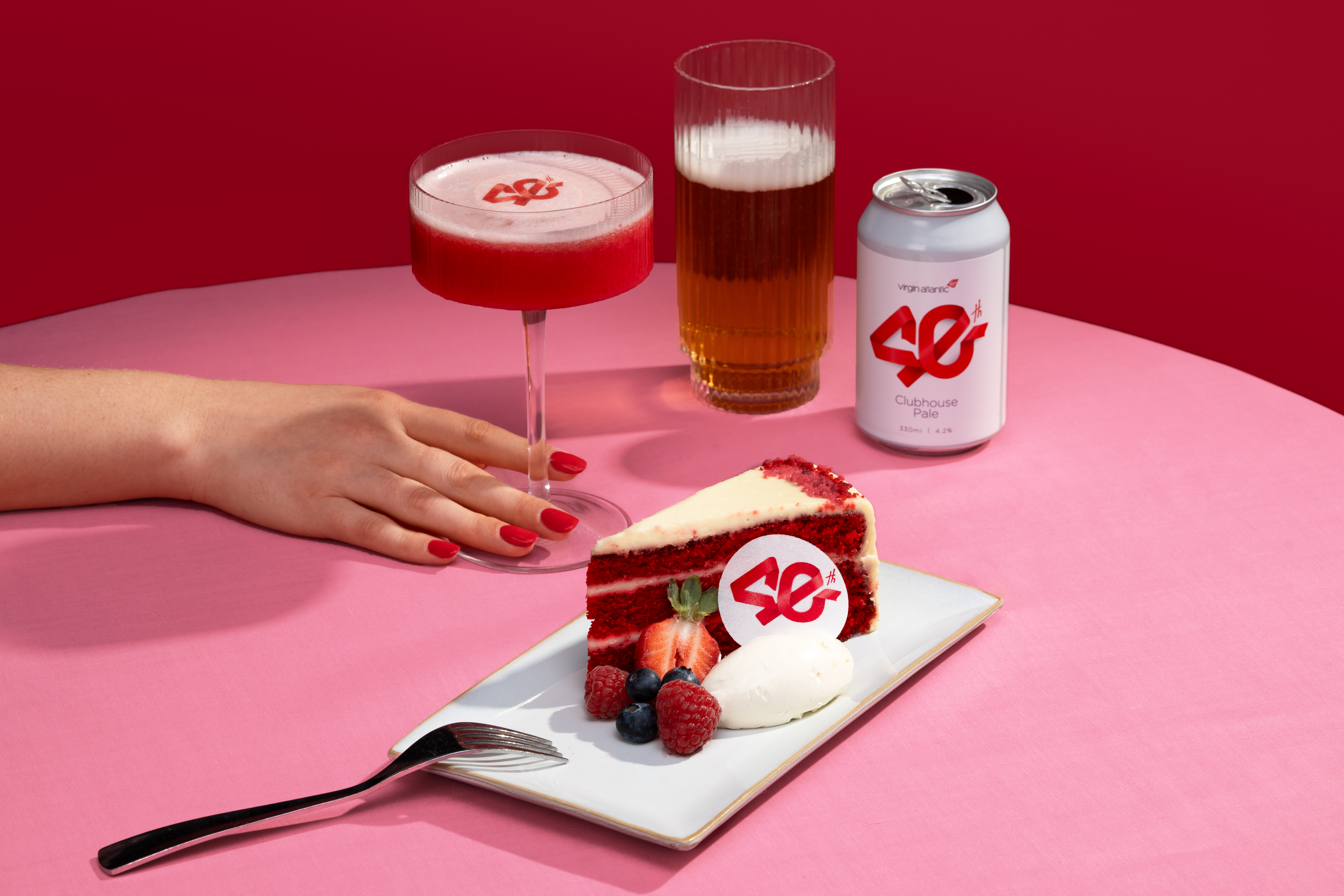 Virgin Atlantic 40 food and drinks Virgin Atlantic 40 food and drinks
