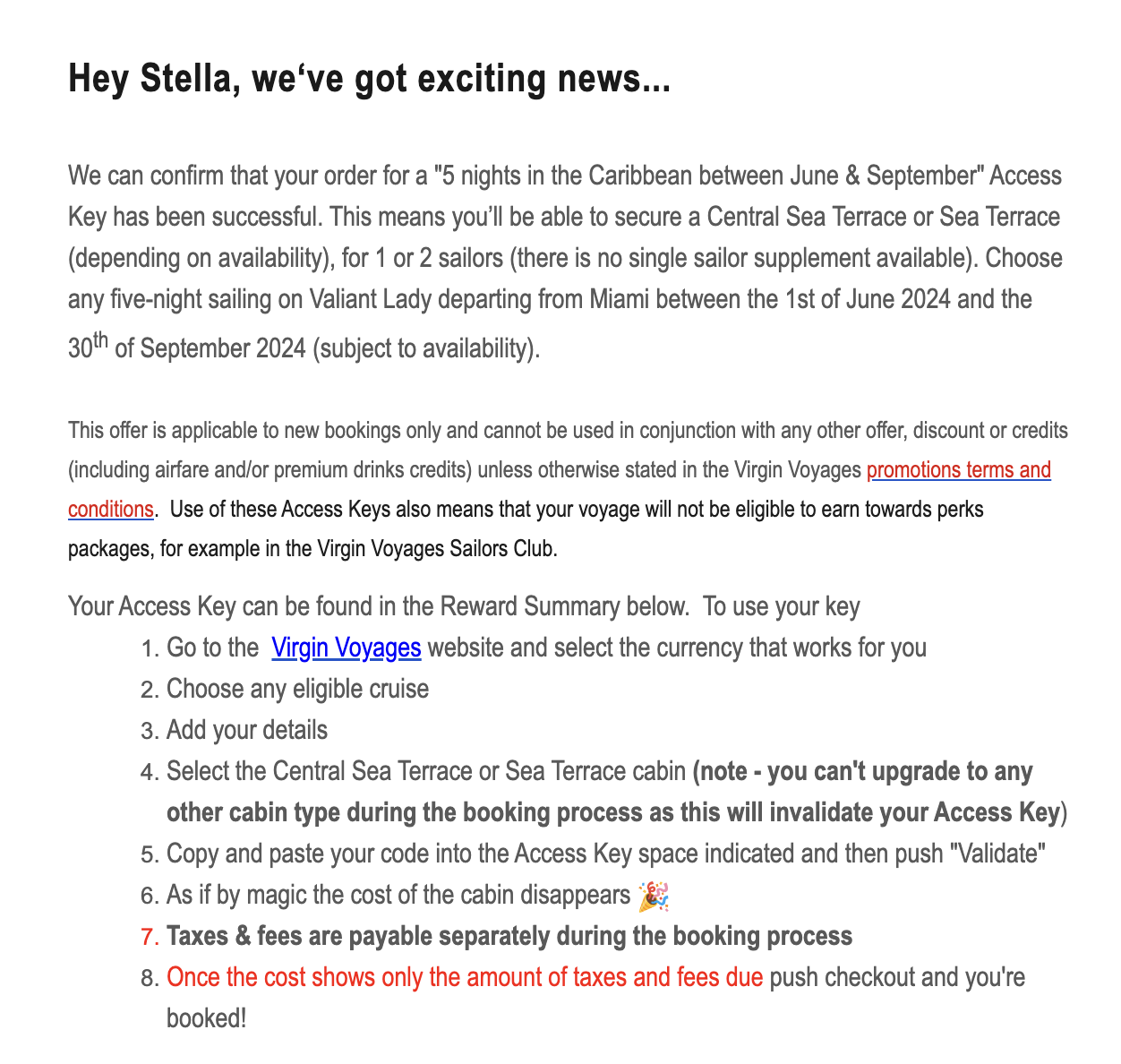 Virgin Voyages Access Key Email Virgin Voyages Access Key Email