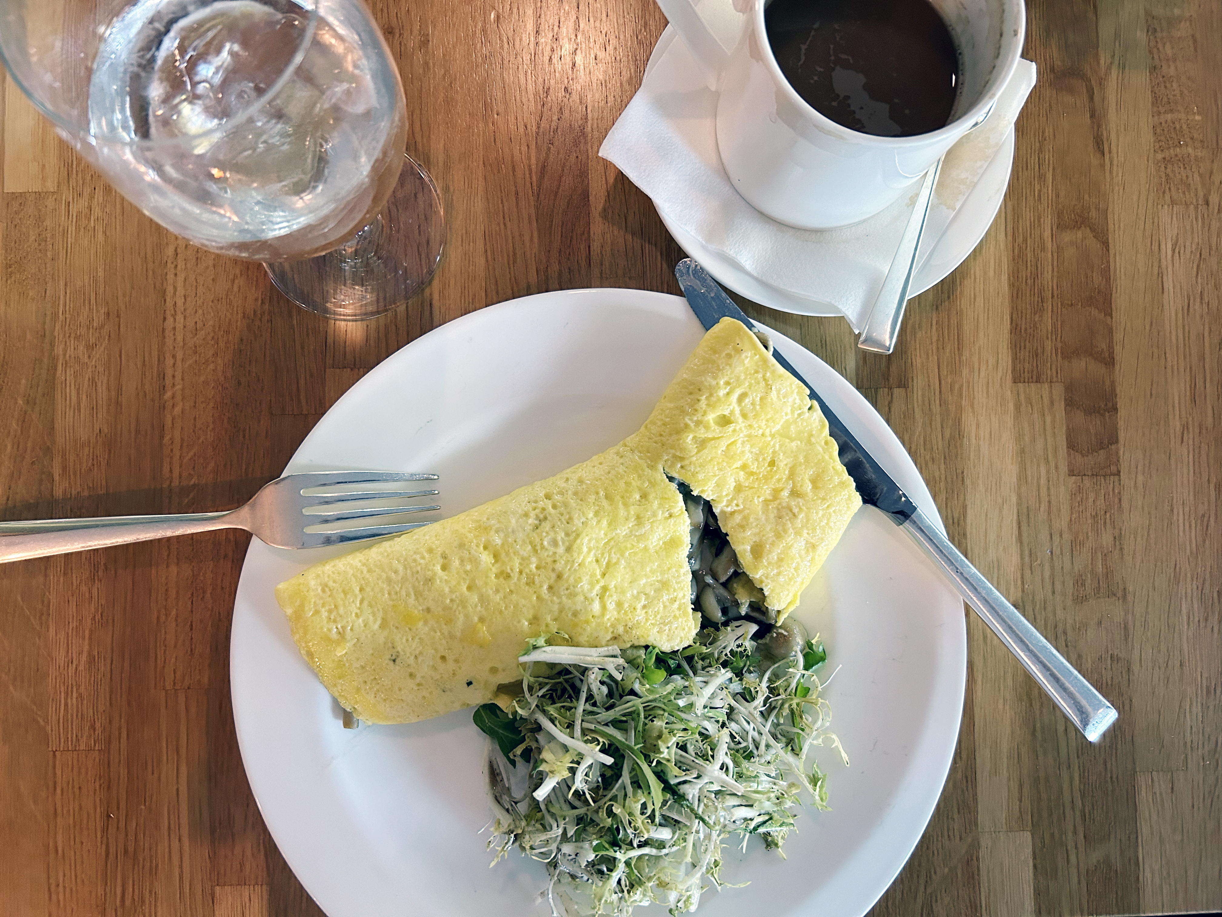 Watergate DC Kingbird mushroom omelet