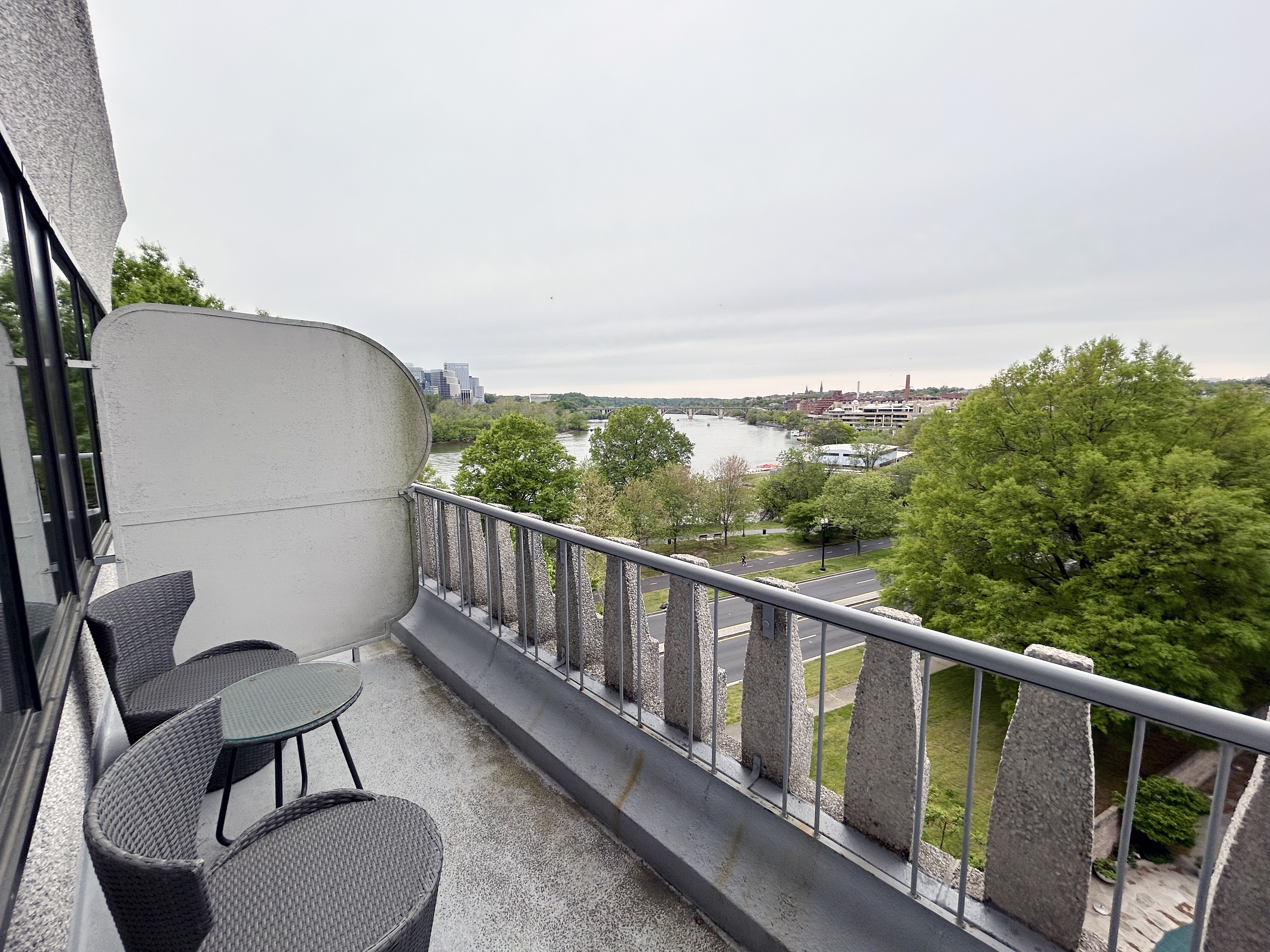 Watergate DC balcony river view