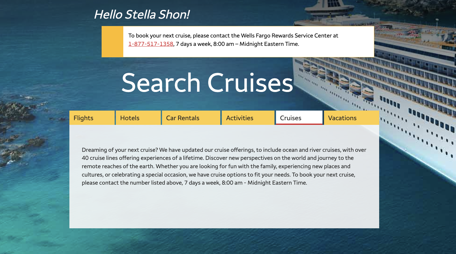 Wells Fargo Cruises