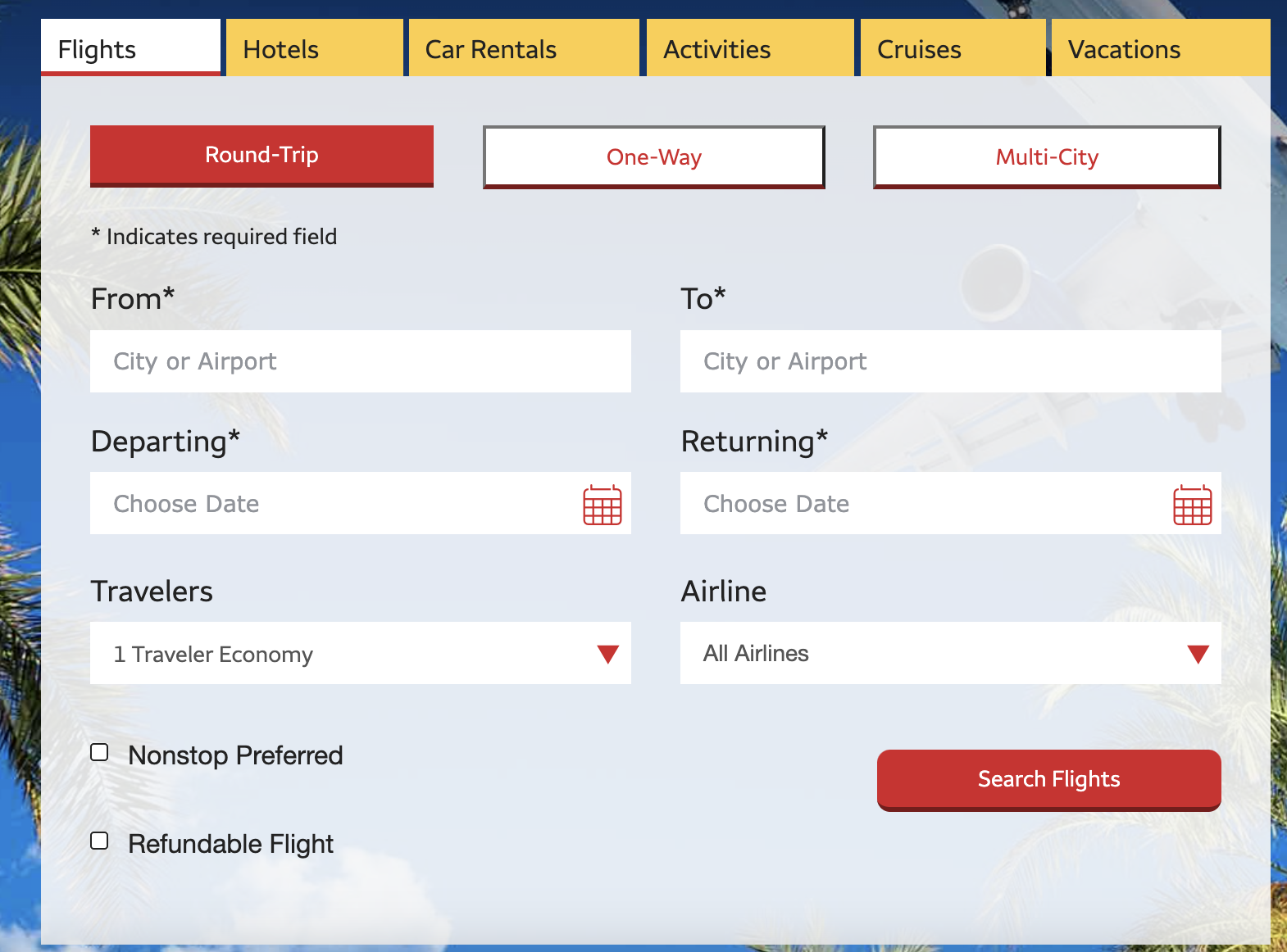 Wells Fargo Portal Flights