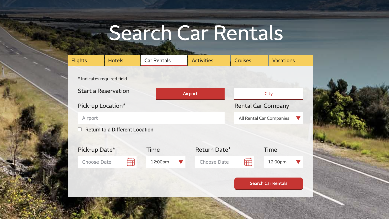 Wells Fargo Rental Car