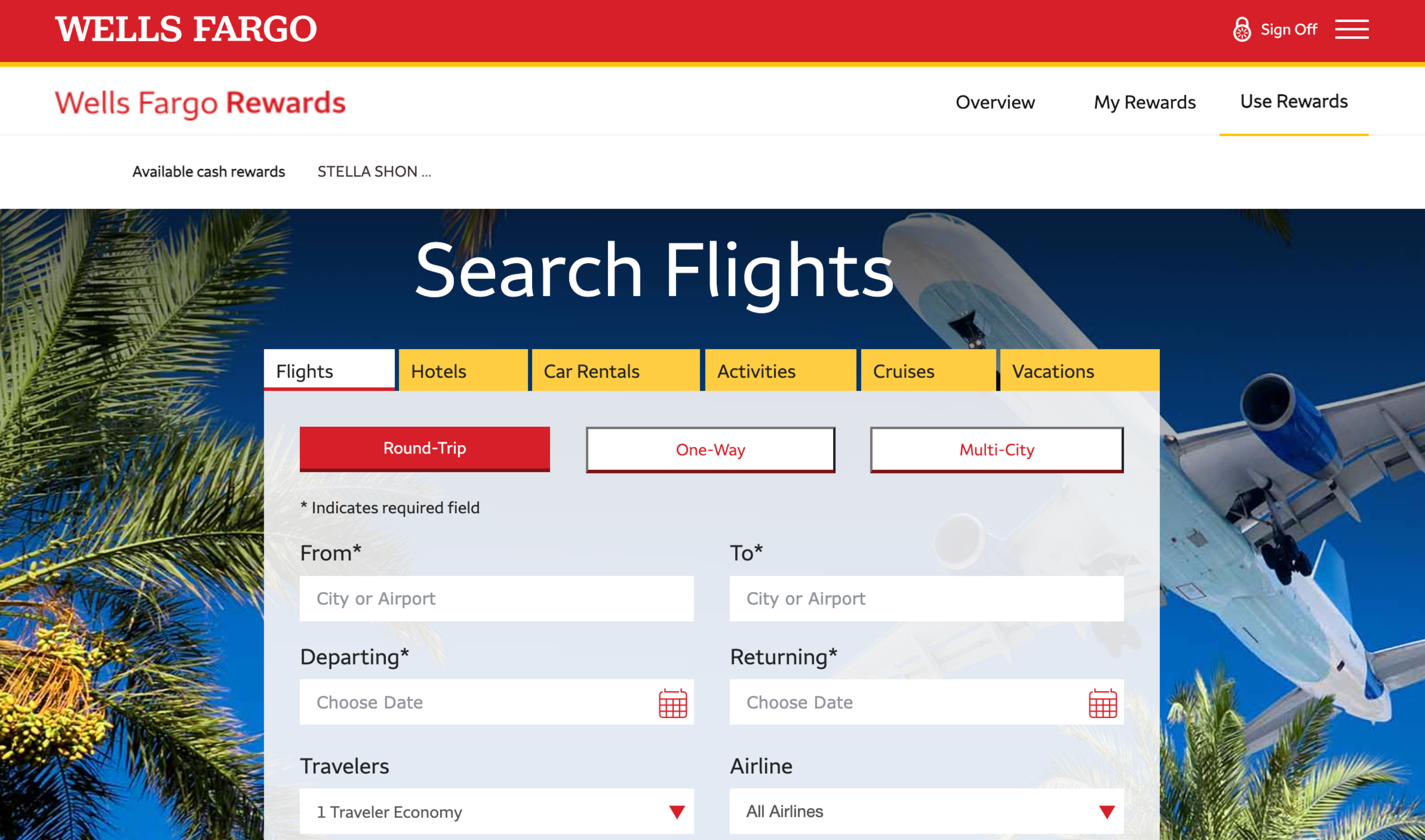 Wells Fargo Travel Portal