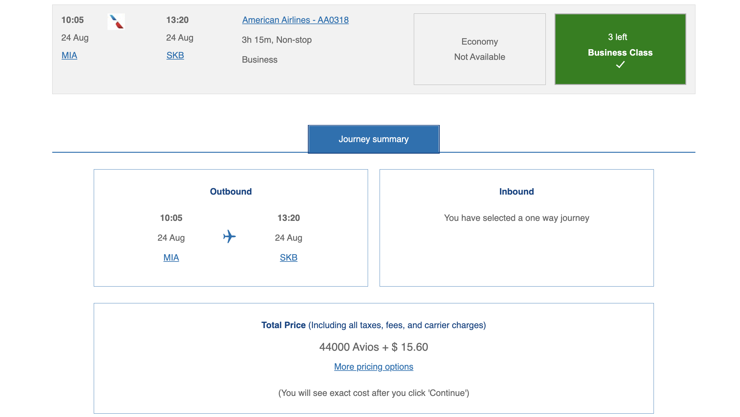 ba avios mia skb business award