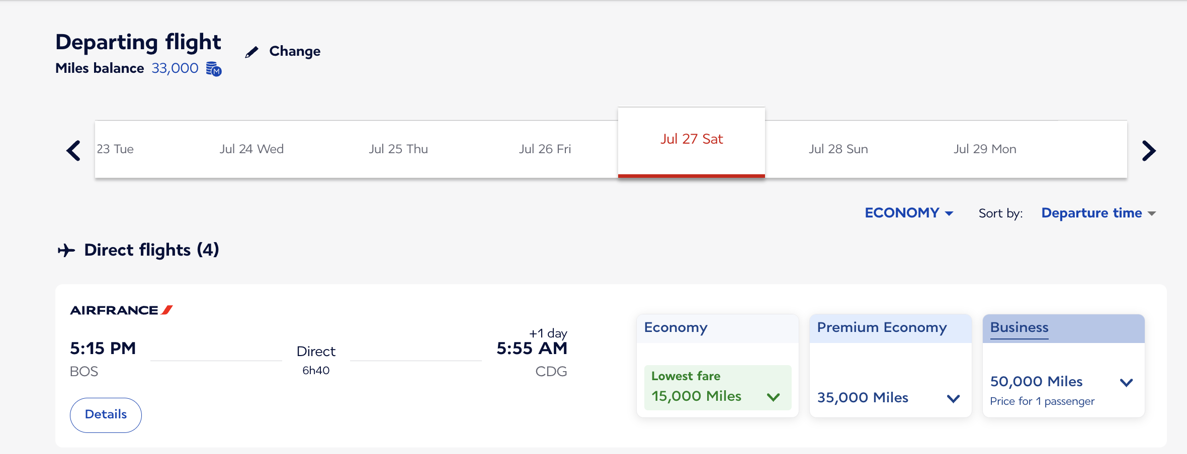 Air France Business Class