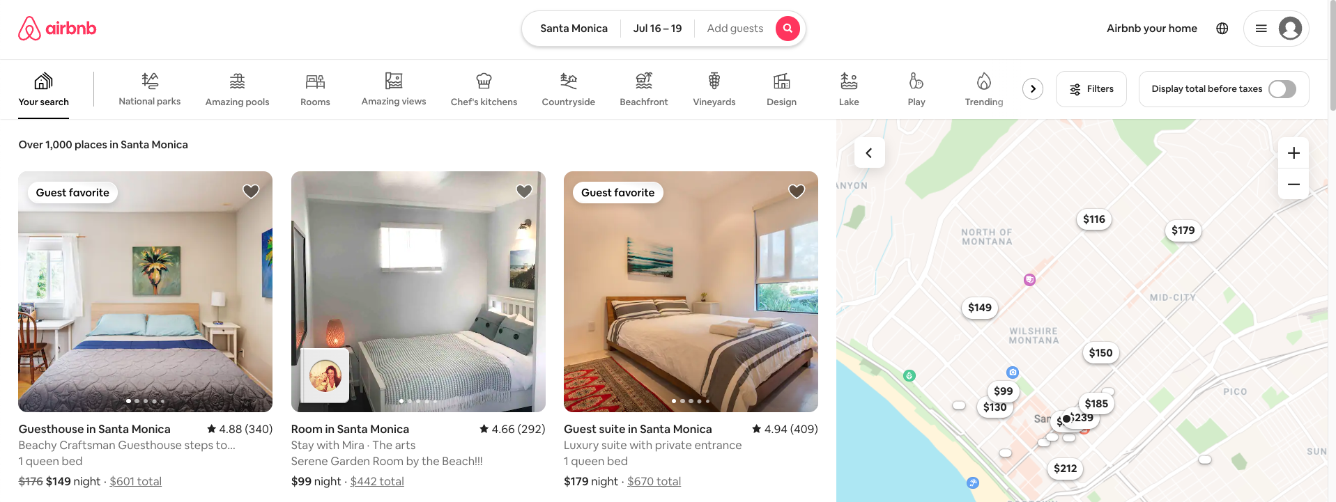 Airbnb Search Santa Monica2