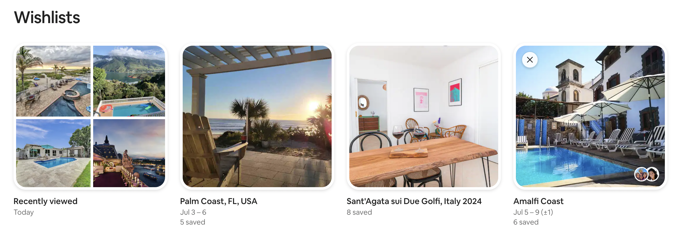 Airbnb Wishlist Screenshot Airbnb Wishlist Screenshot