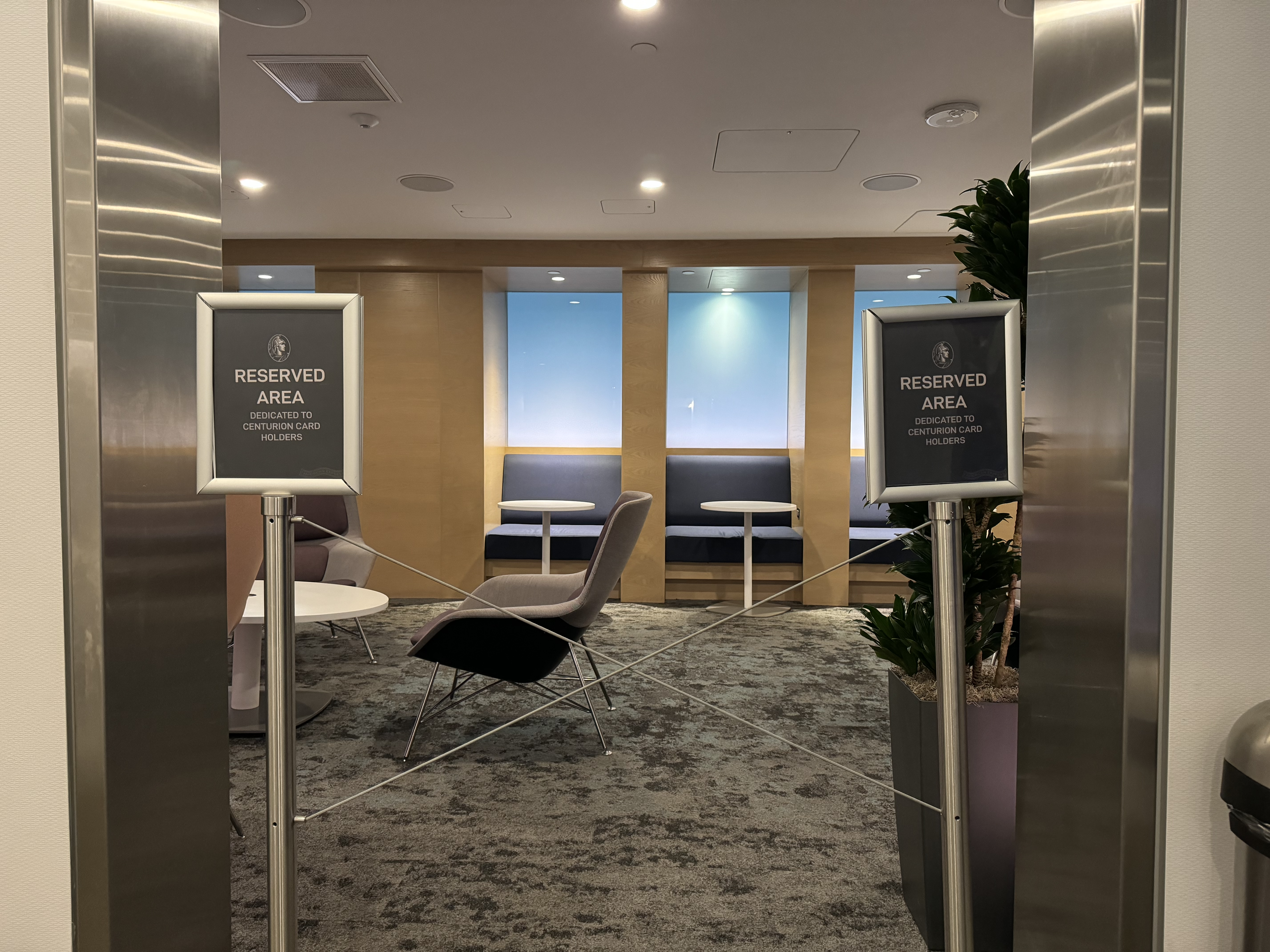 Amex Centurion Lounge LAX Centurion members only area Amex Centurion Lounge LAX Centurion members only area