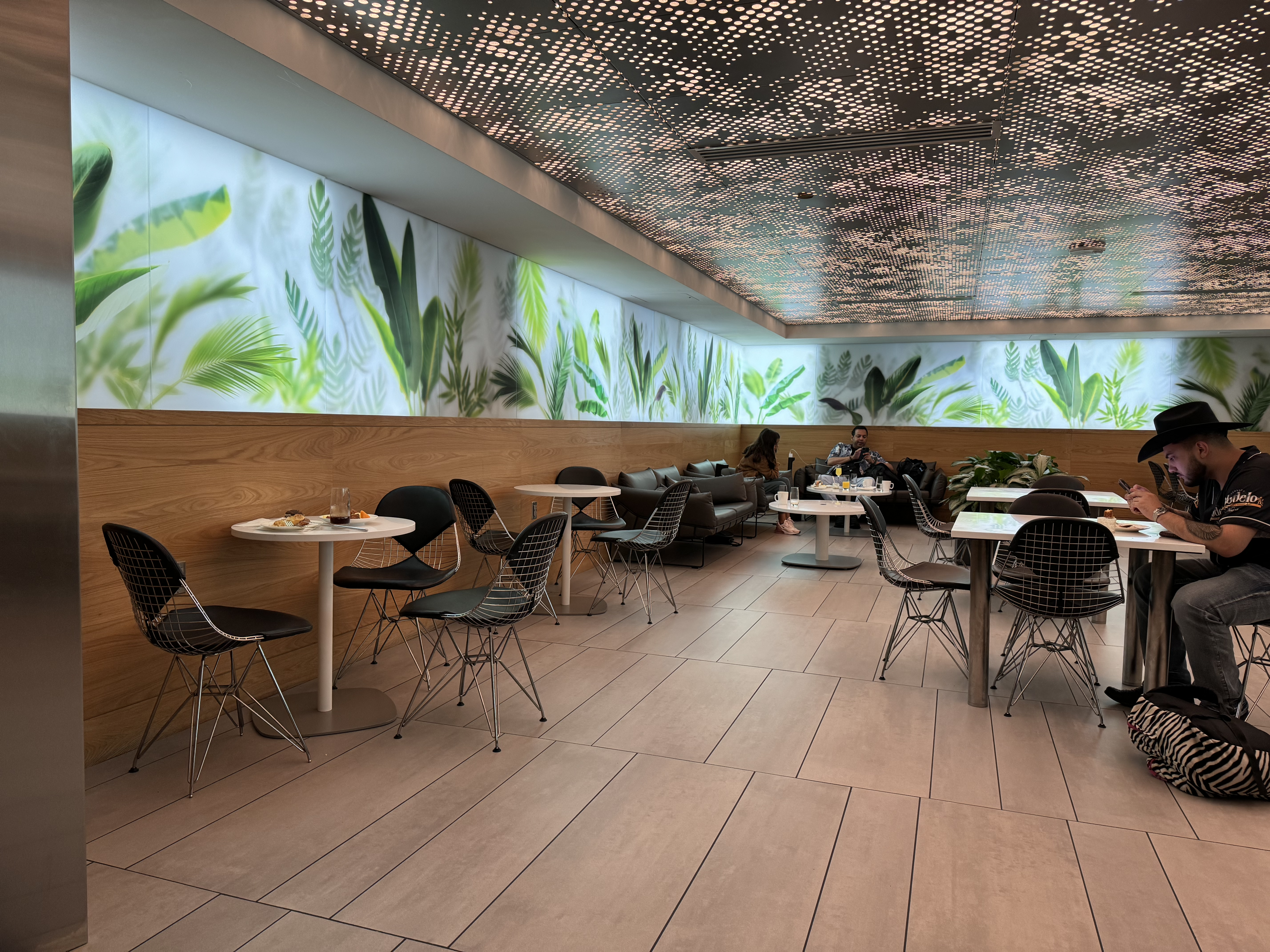 Amex Centurion Lounge LAX restaurant seating Amex Centurion Lounge LAX restaurant seating