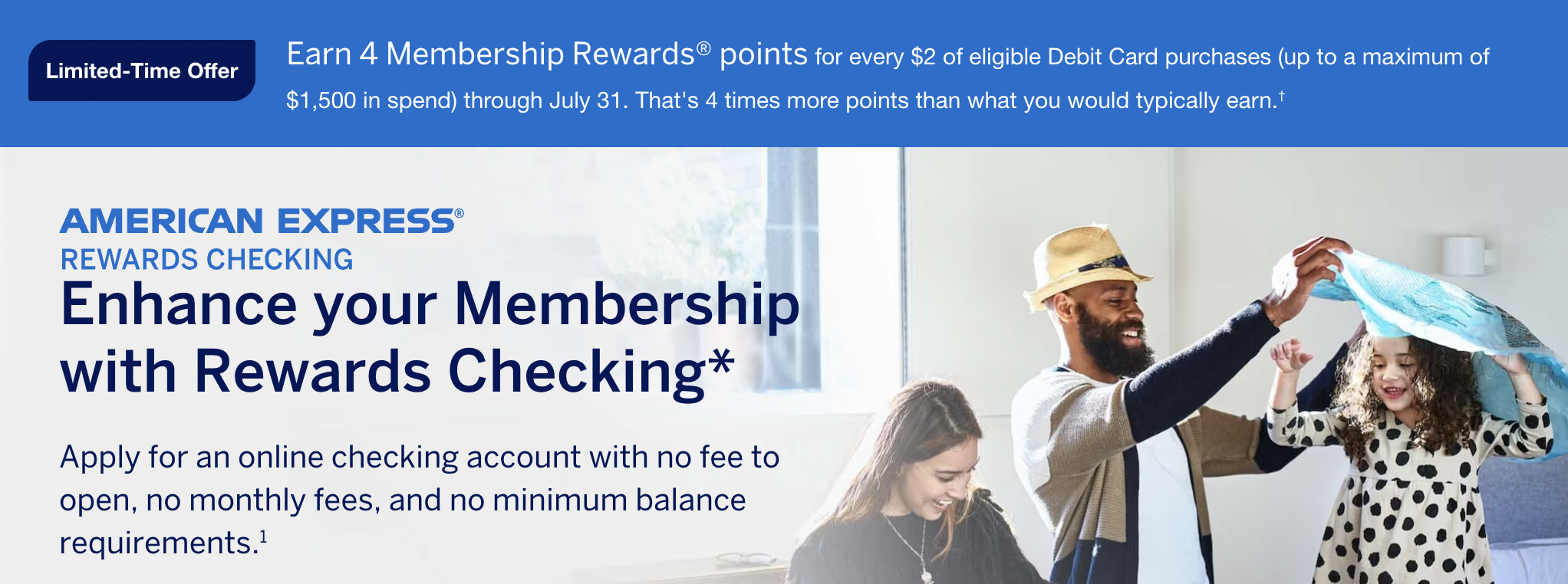 Amex Checking Offer Screenshot Amex Checking Offer Screenshot