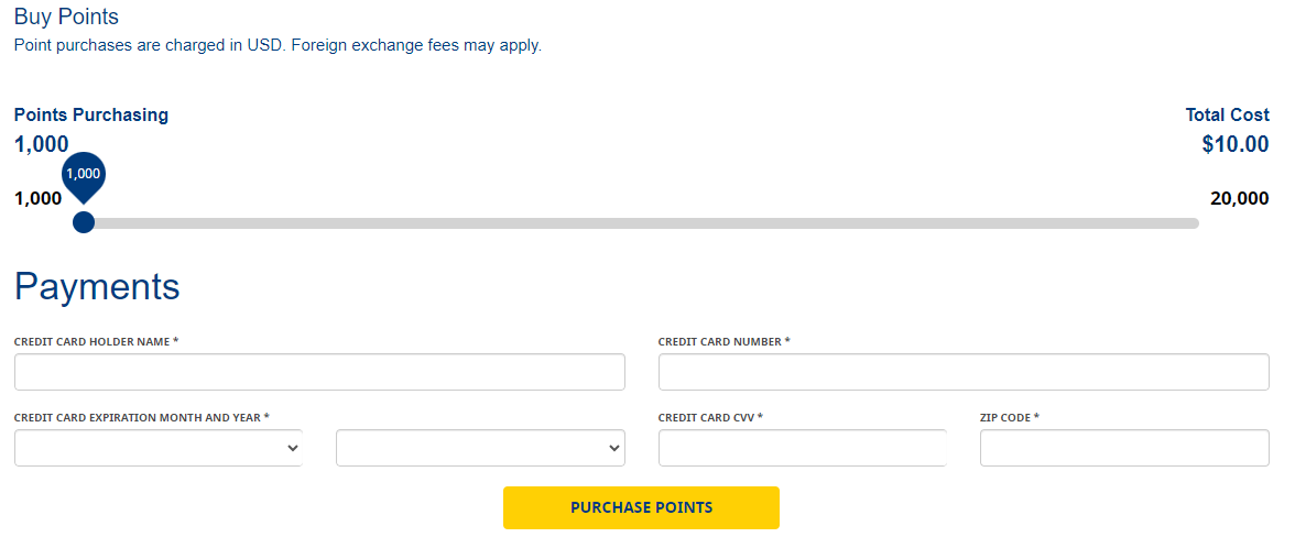 Best Western Rewards points purchase