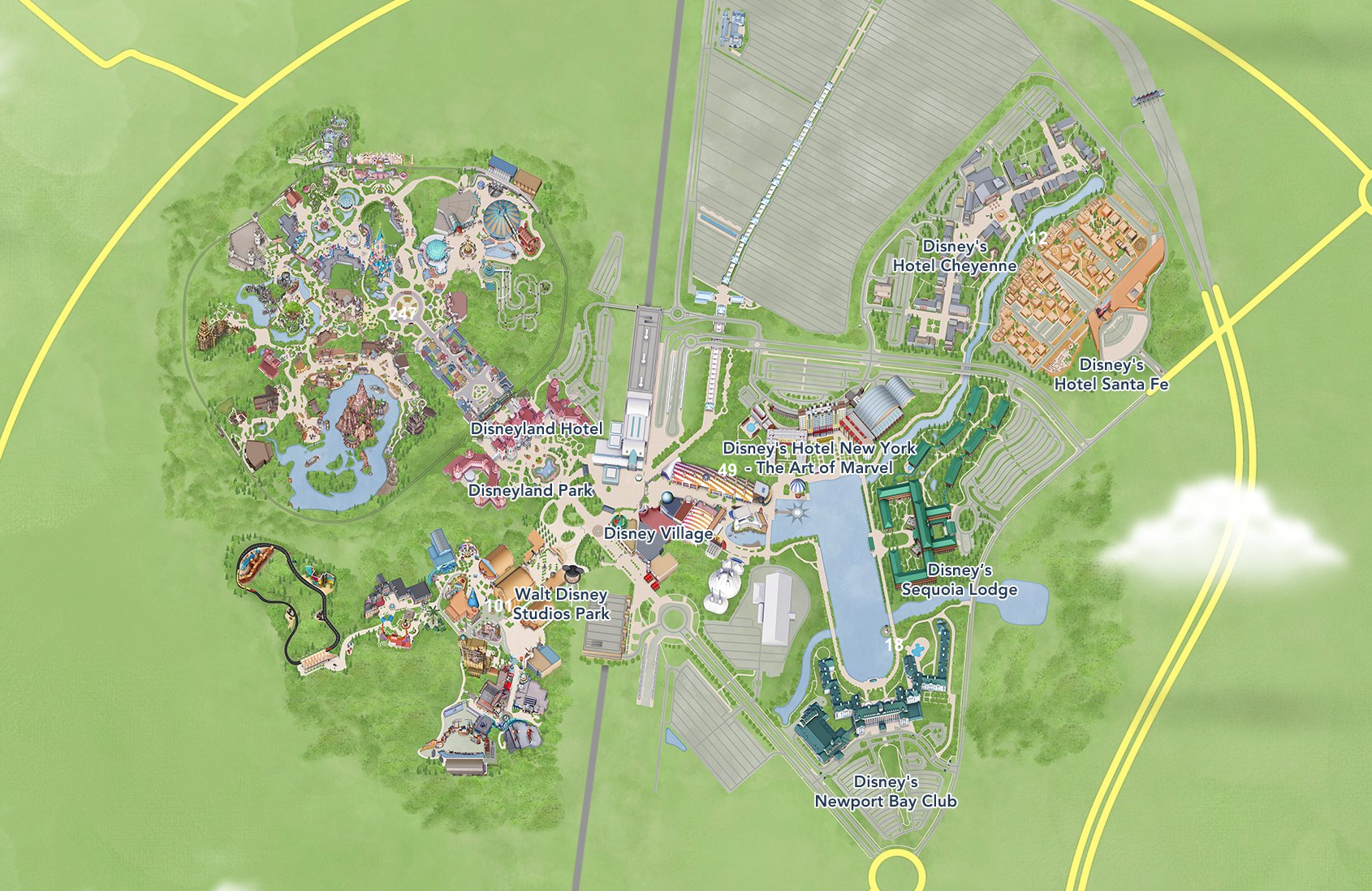 Disneyland Paris map Disneyland Paris map