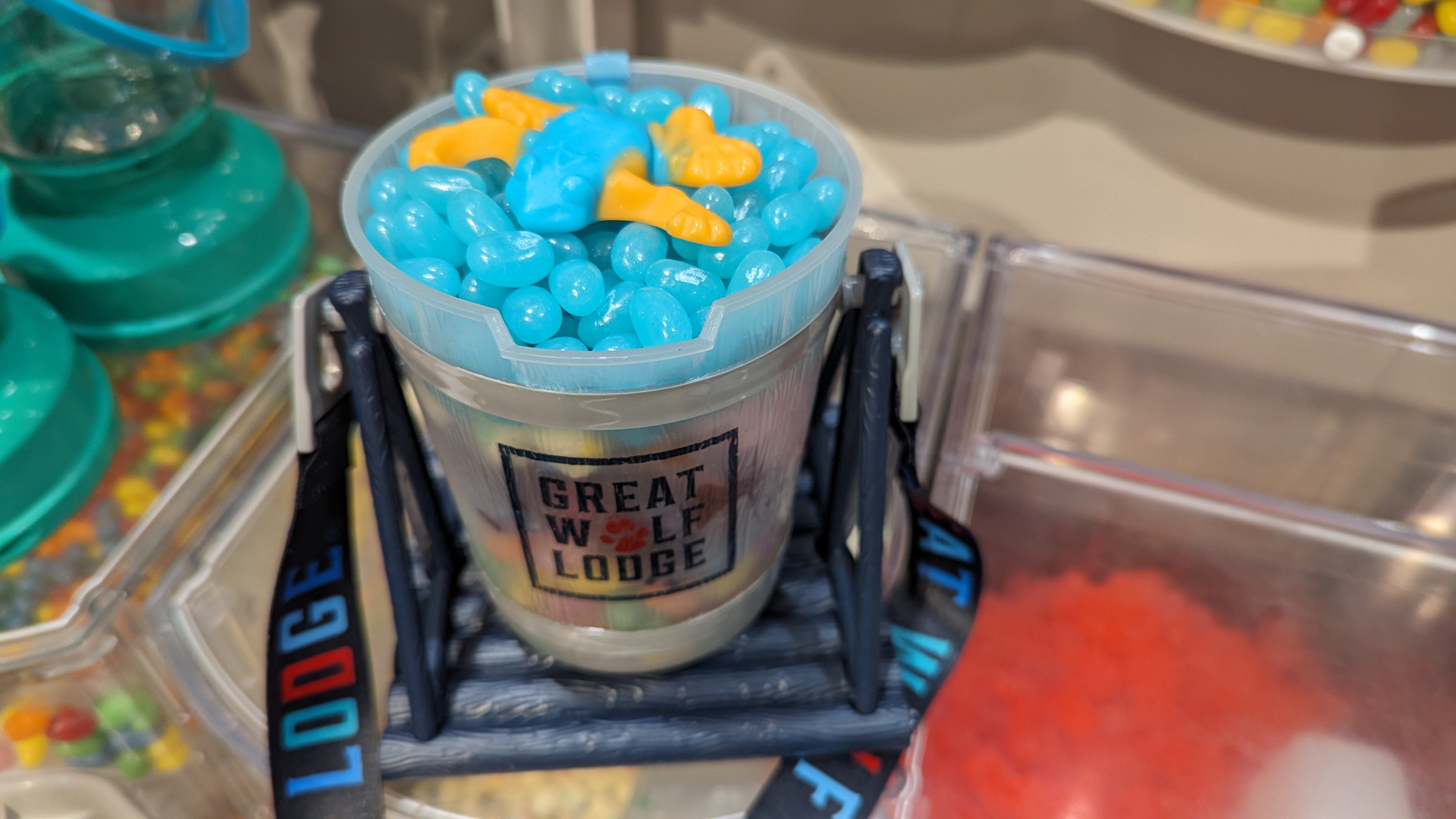 Great Wolf Lodge Grapevine food and beverage candy bucket Great Wolf Lodge Grapevine food and beverage candy bucket
