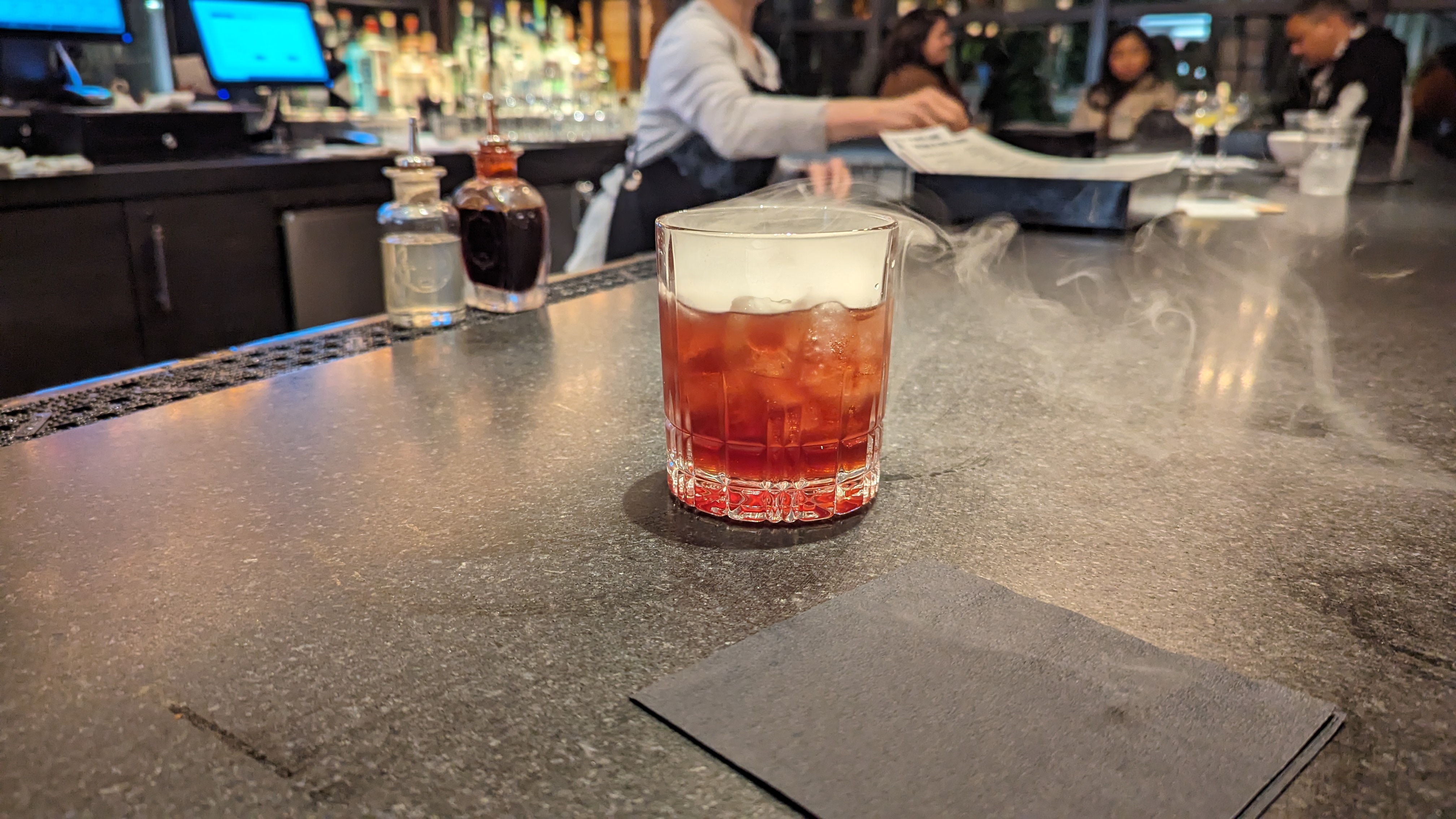 Hotel Kabuki San Francisco food and beverage bar smoked cocktail Hotel Kabuki San Francisco food and beverage bar smoked cocktail