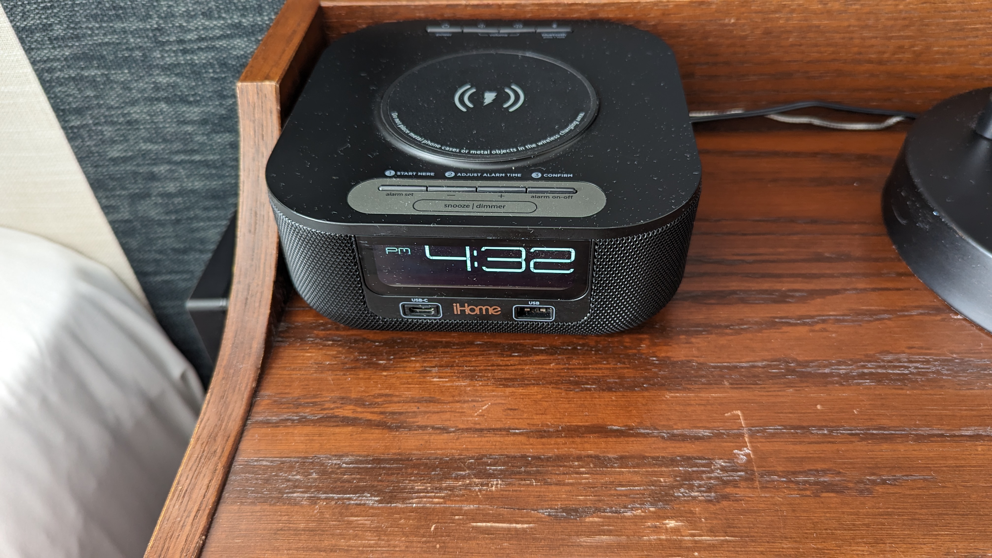 Hotel Kabuki San Francisco guest room nighstand alarm clock Hotel Kabuki San Francisco guest room nighstand alarm clock