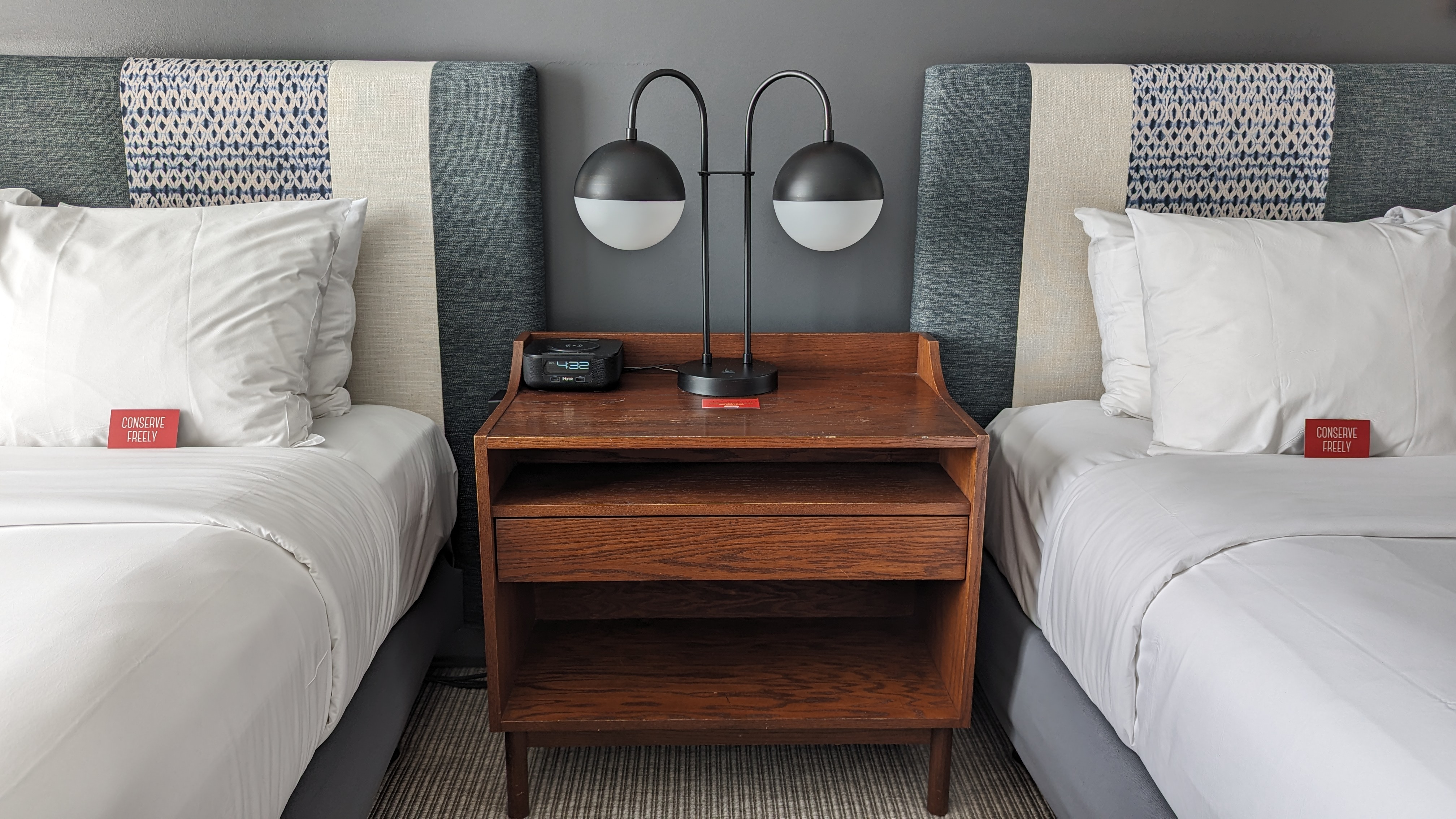 Hotel Kabuki San Francisco guest room nightstand Hotel Kabuki San Francisco guest room nightstand