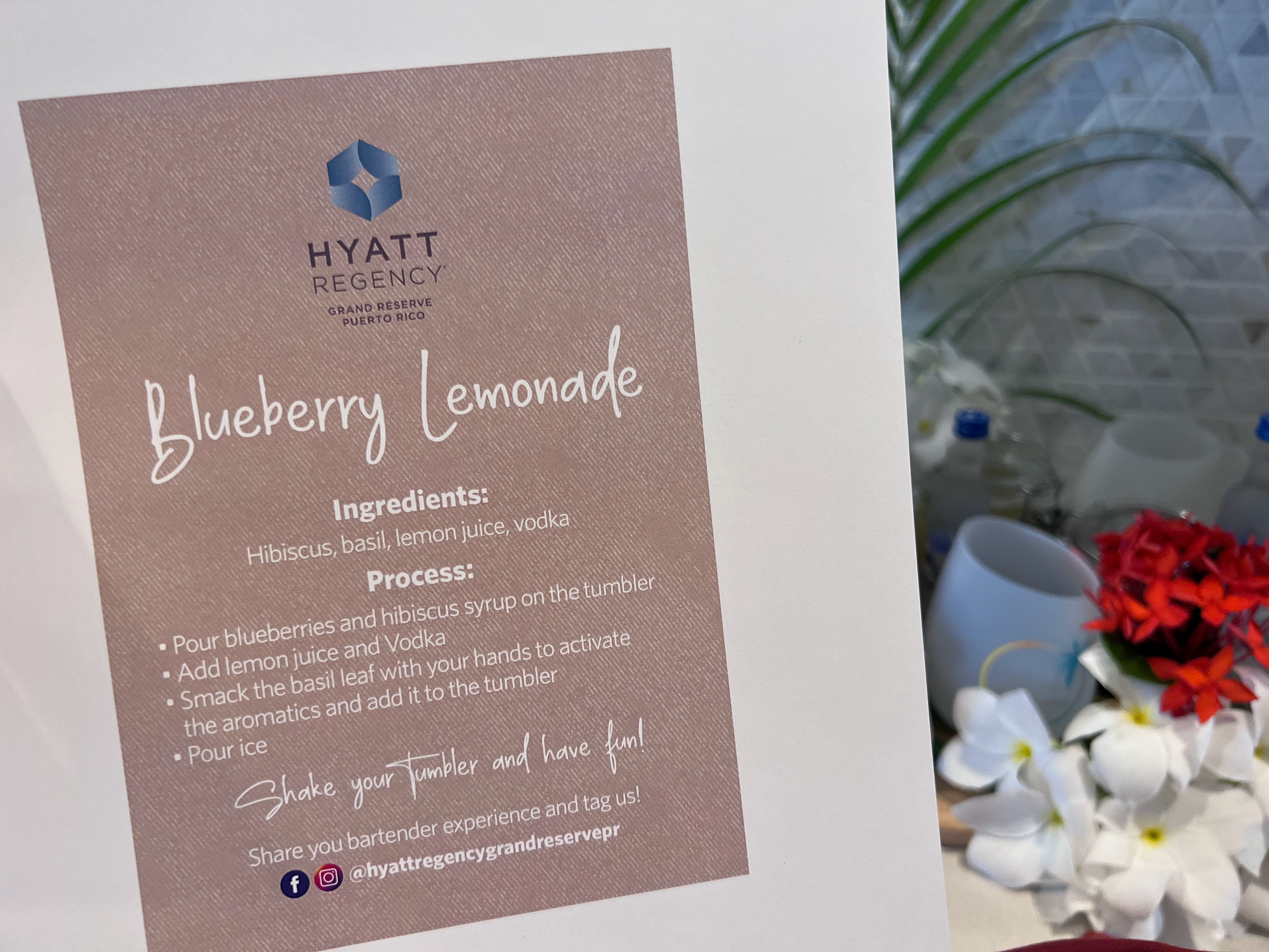 Hyatt Regency Grand Reserve Puerto Rico welcome drink recipe Hyatt Regency Grand Reserve Puerto Rico welcome drink recipe