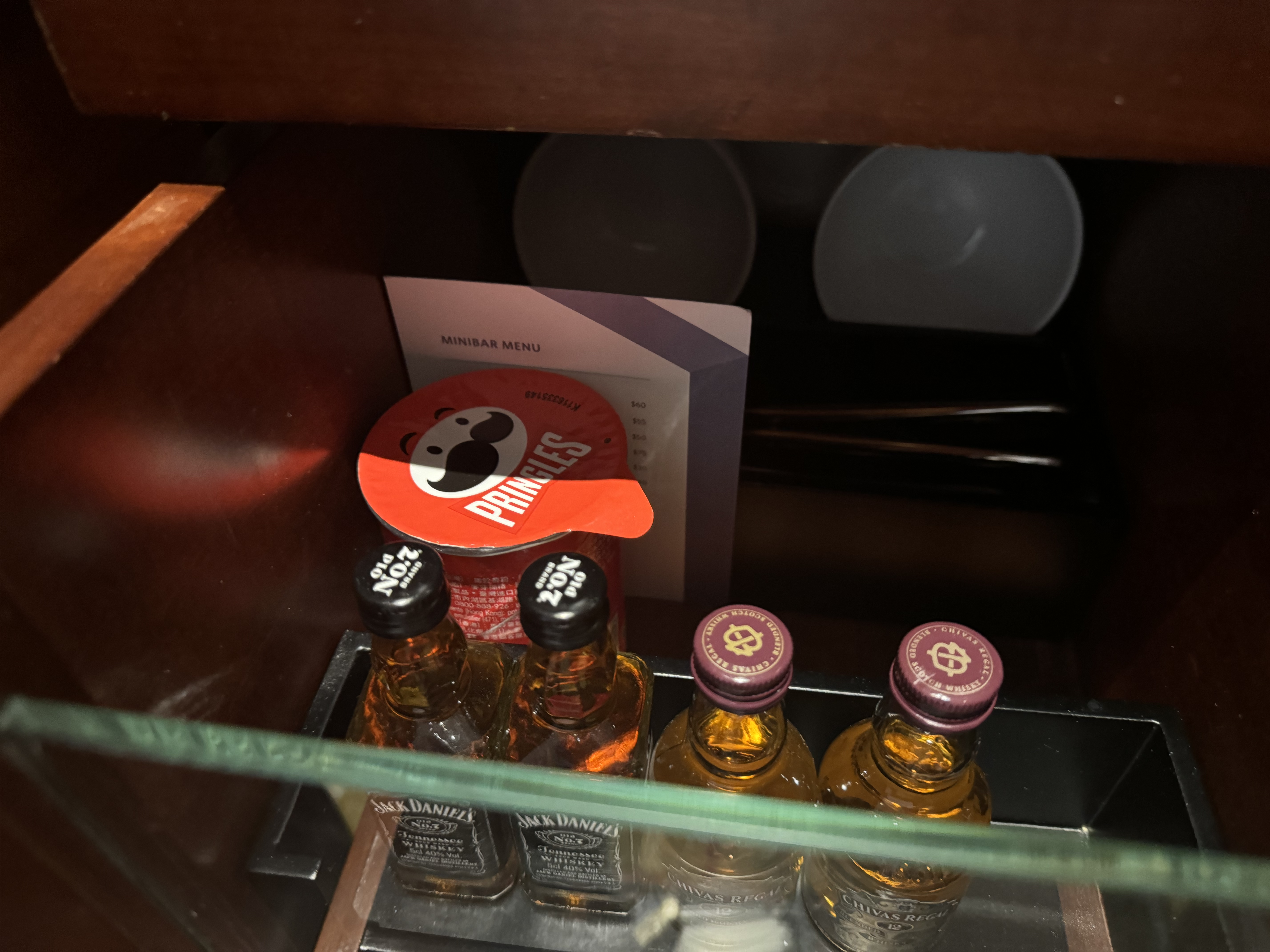 Hyatt Regency Hong Kong Tsim Sha Tsui minibar alcohol chips