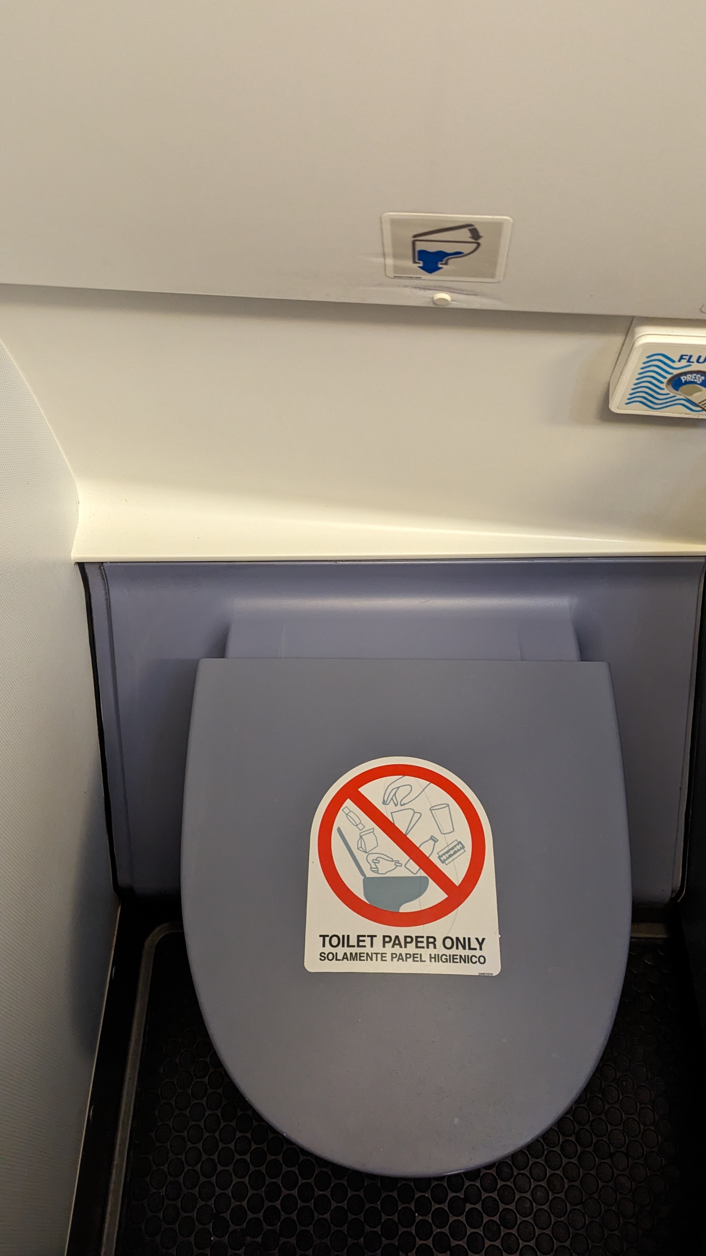 IAH to LAS Spirit lavatory toilet and changing table IAH to LAS Spirit lavatory toilet and changing table