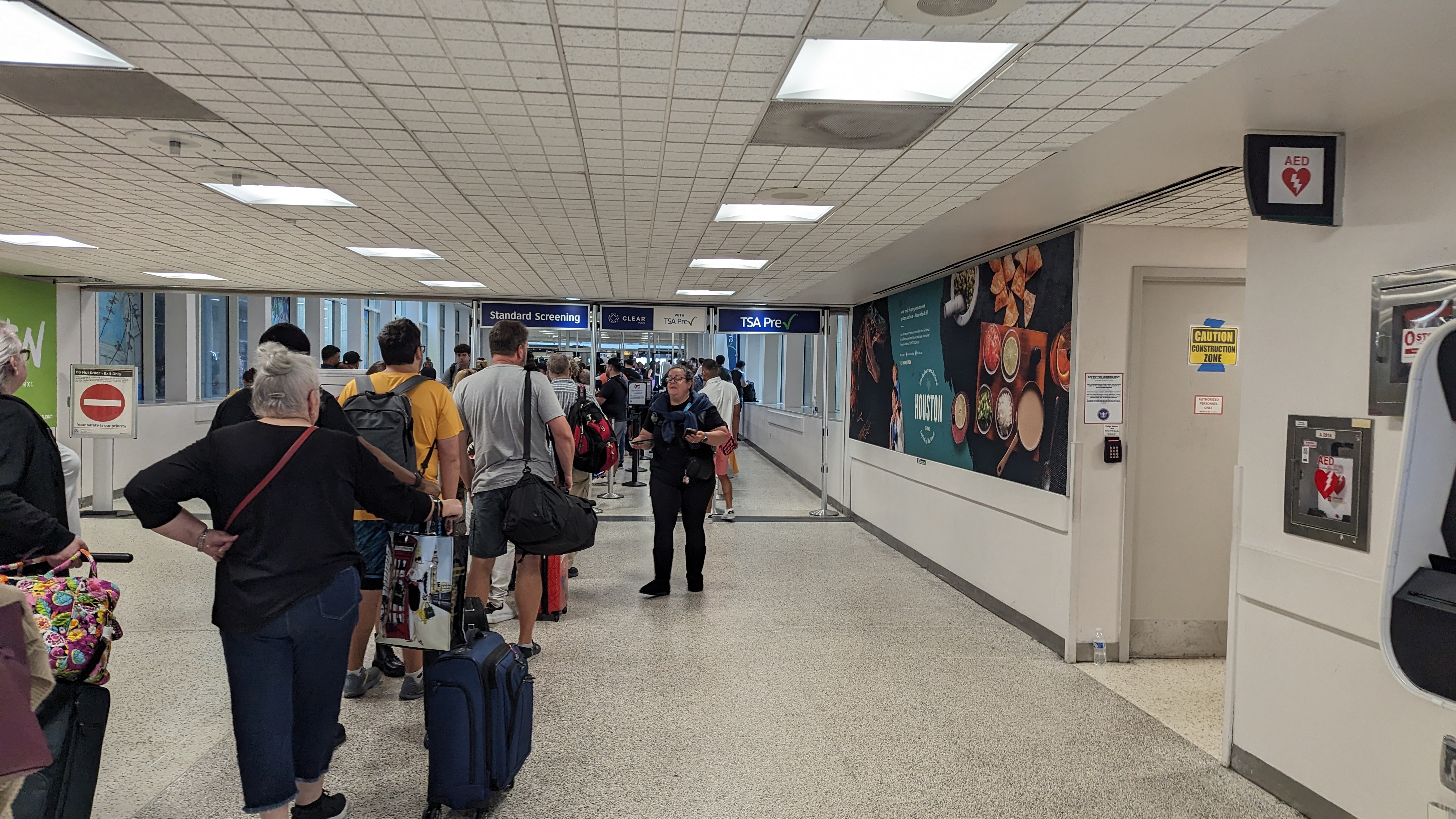 IAH to LAS Terminal A TSA screening line continued IAH to LAS Terminal A TSA screening line continued