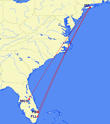 JetBlue Islip Route Map JetBlue Islip Route Map
