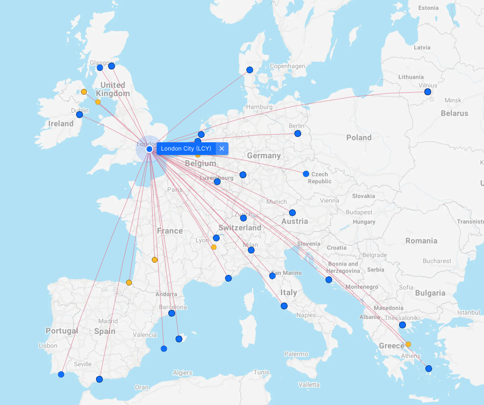 London City Airport Destinations London City Airport Destinations