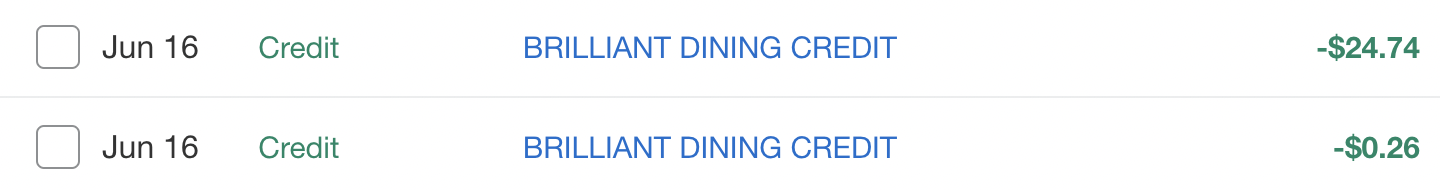 Marriott Bonvoy Brilliant dining credit. Image Credit American Express Marriott Bonvoy Brilliant dining credit. Image Credit American Express