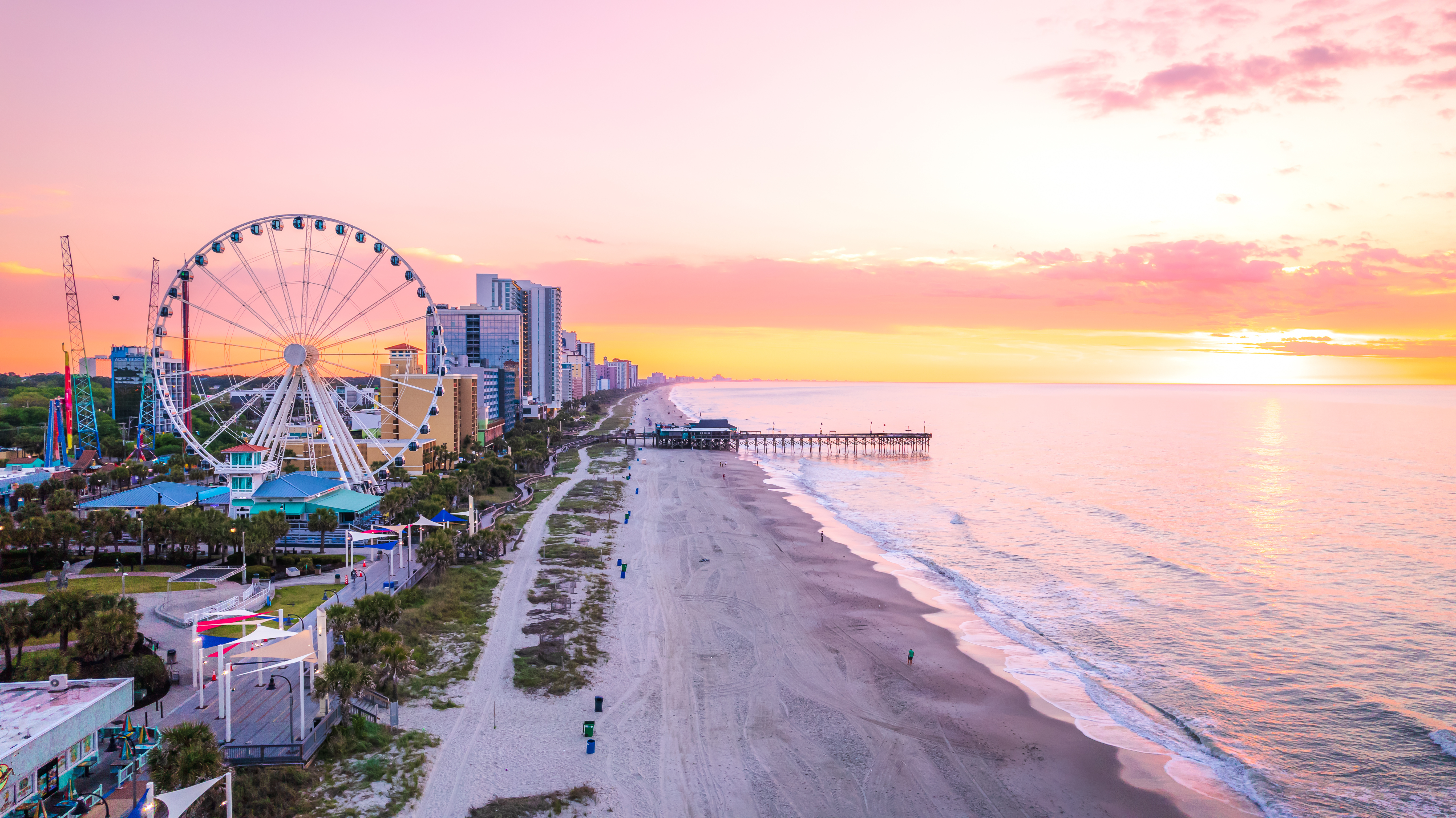 Myrtle Beach , South Carolina at sunrise. Myrtle Beach , South Carolina at sunrise.