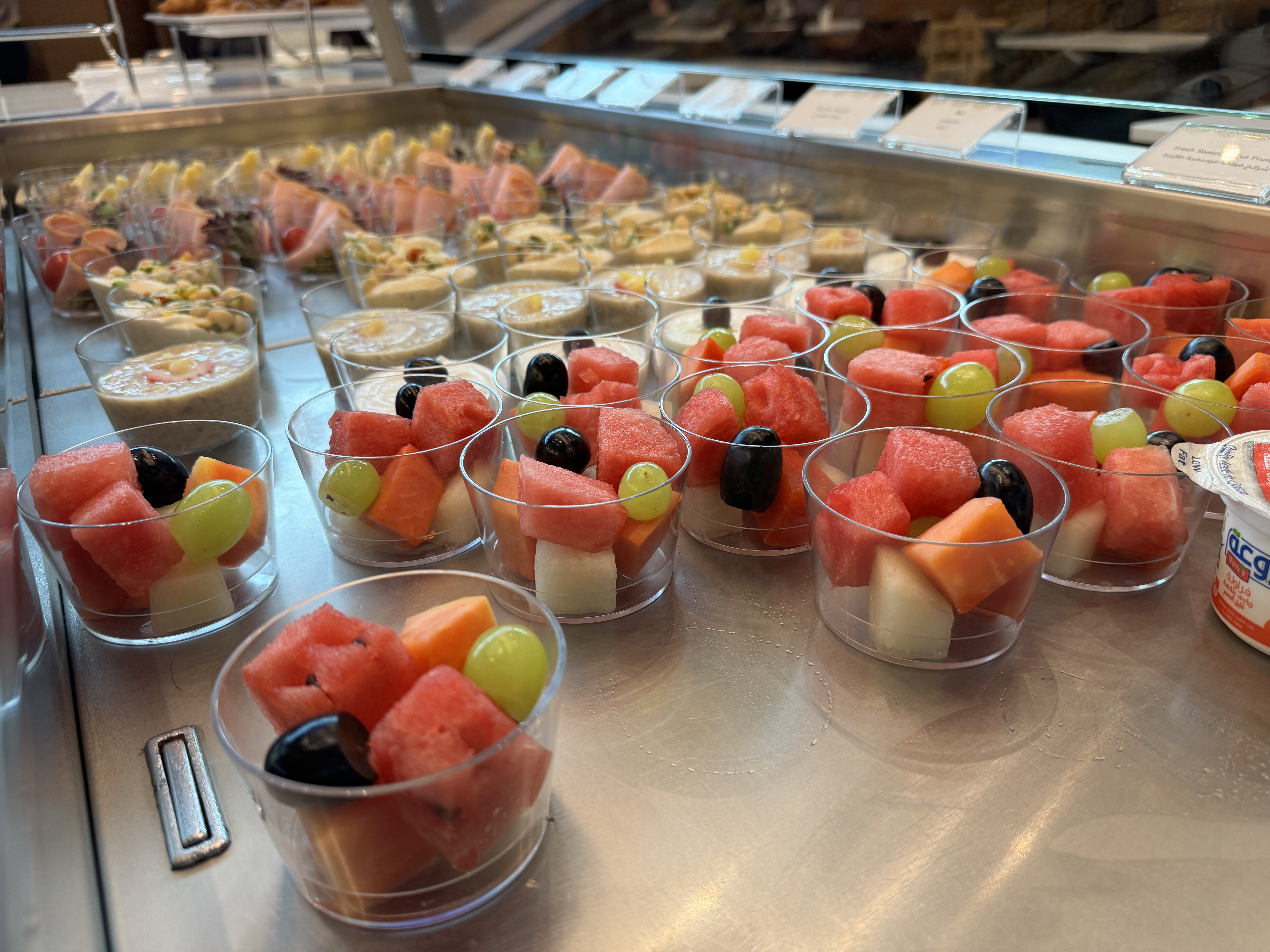 Oryx Lounge North DOH cold fruit cups Oryx Lounge North DOH cold fruit cups