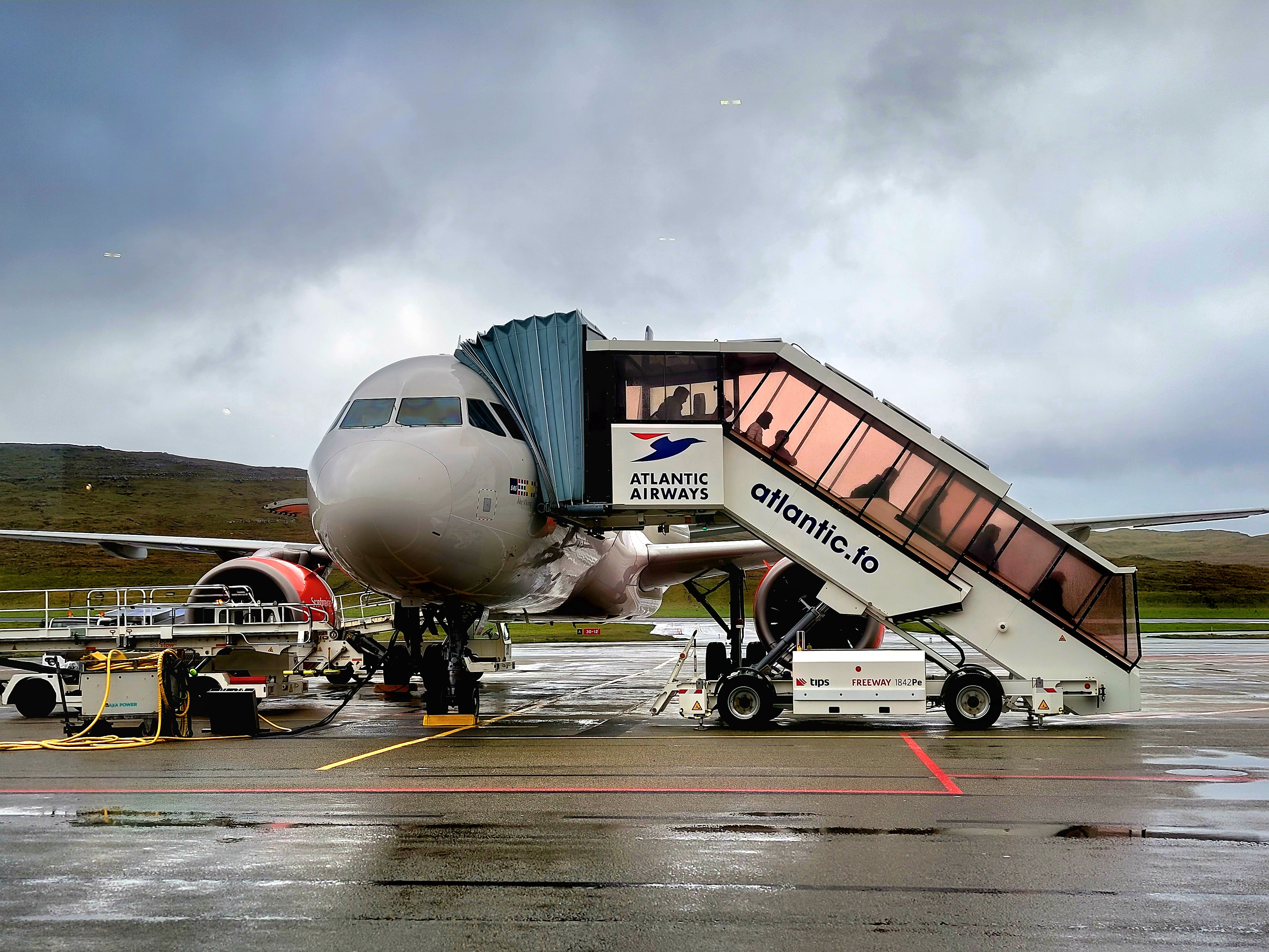 Plane on tarmac bad weather Plane on tarmac bad weather