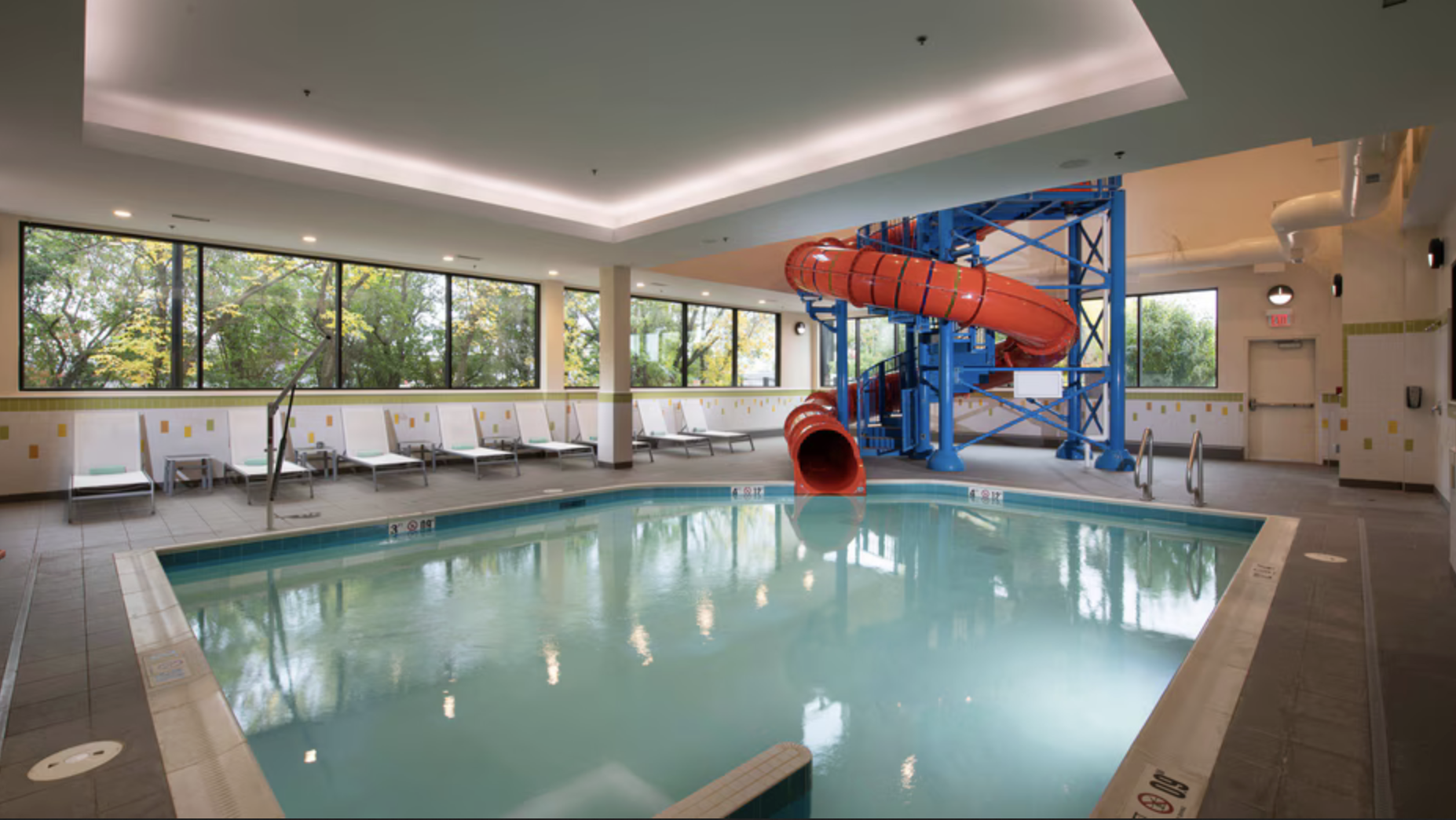 Pool and Waterslide at Fairfield Inn Suites Edmonton North Pool and Waterslide at Fairfield Inn Suites Edmonton North