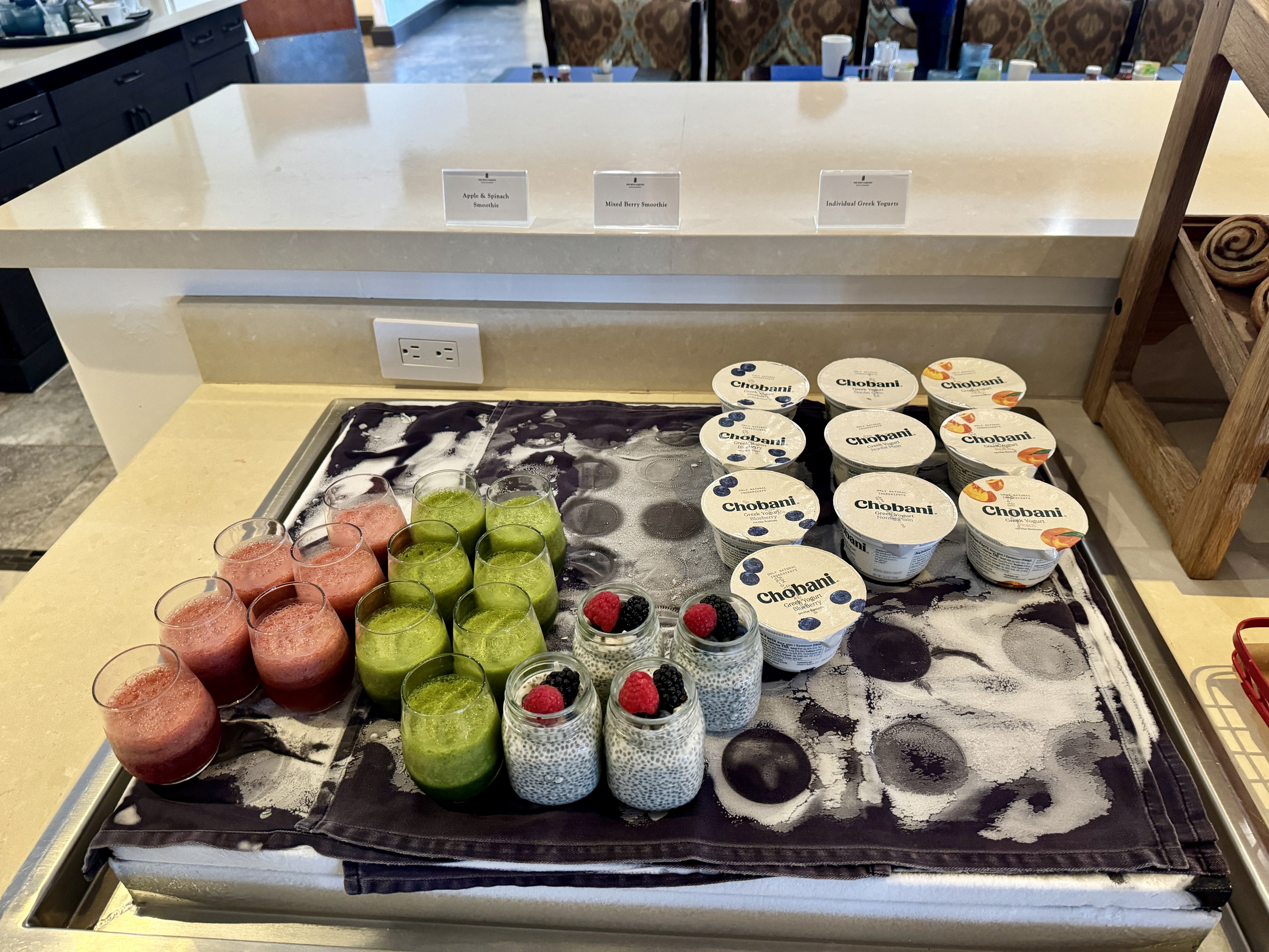 Ritz Carlton Bacara Santa Barbara Bistro Buffet Yogurt and Juice Ritz Carlton Bacara Santa Barbara Bistro Buffet Yogurt and Juice