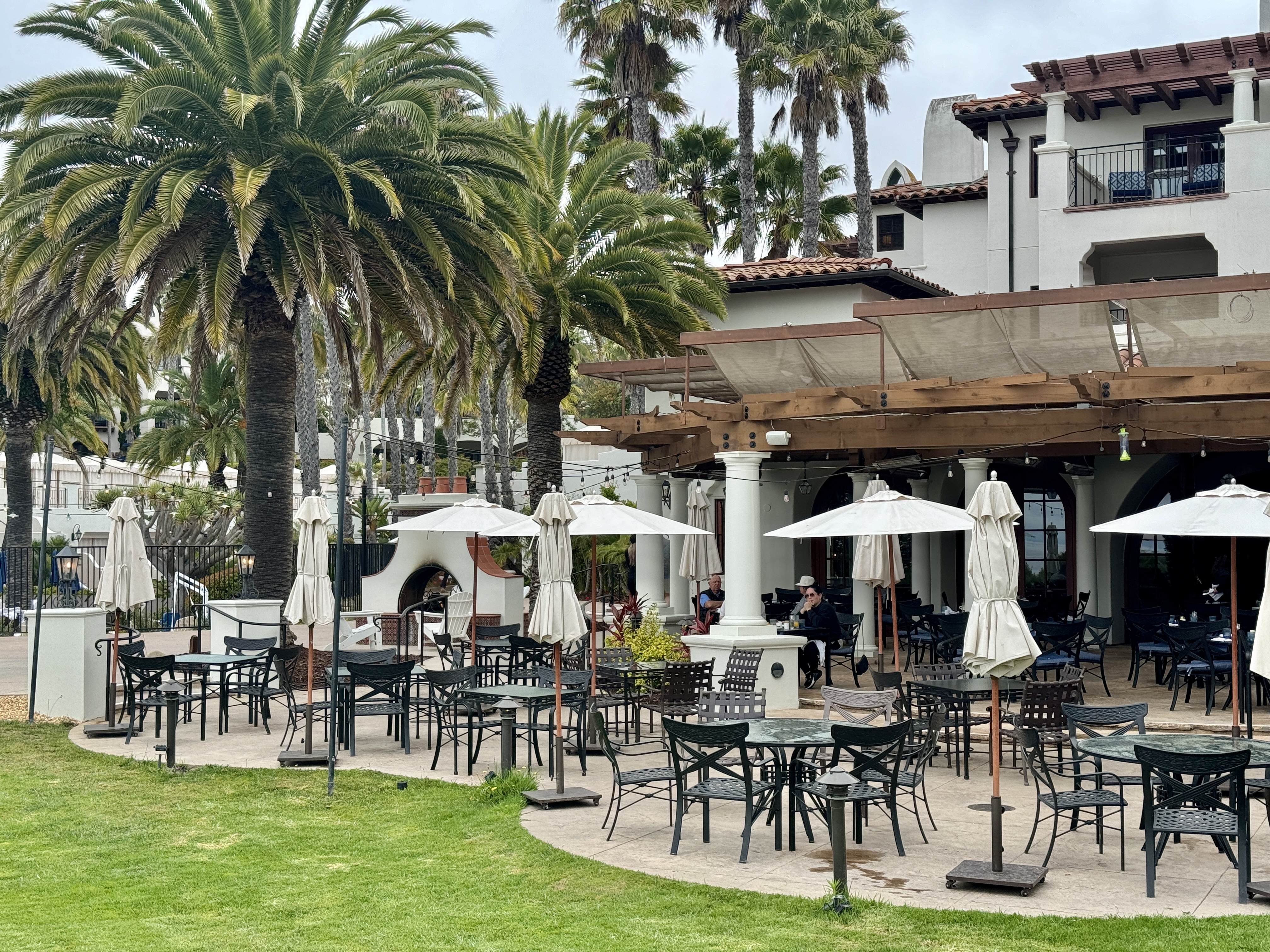 Ritz Carlton Bacara Santa Barbara View of Bistro Terrace Ritz Carlton Bacara Santa Barbara View of Bistro Terrace
