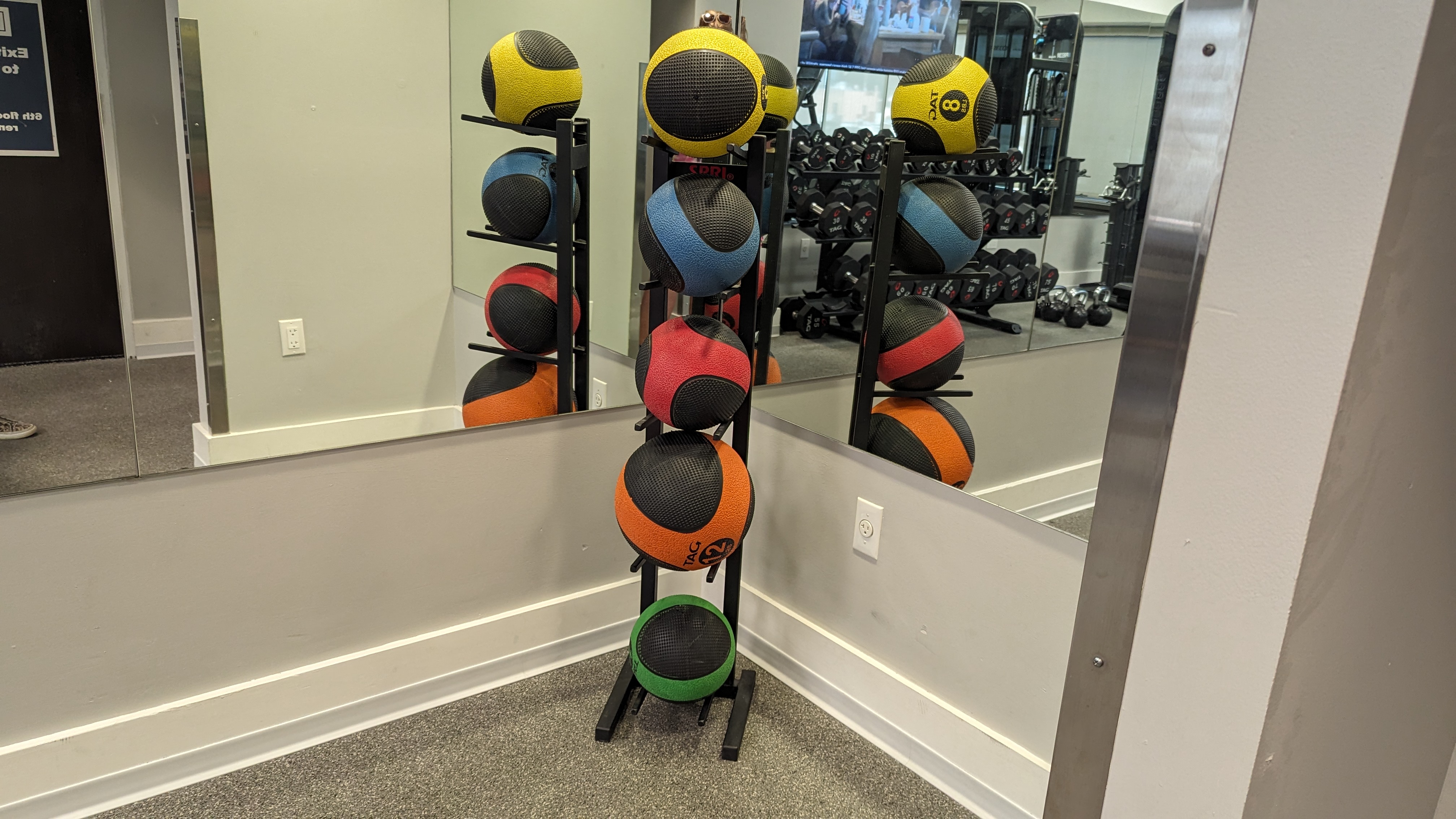 San Francisco Hilton Financial District amenities fitness center medicine balls San Francisco Hilton Financial District amenities fitness center medicine balls