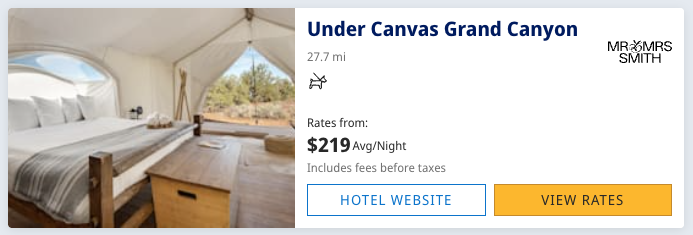 Under Canvas Grand Canyon Pricing Under Canvas Grand Canyon Pricing