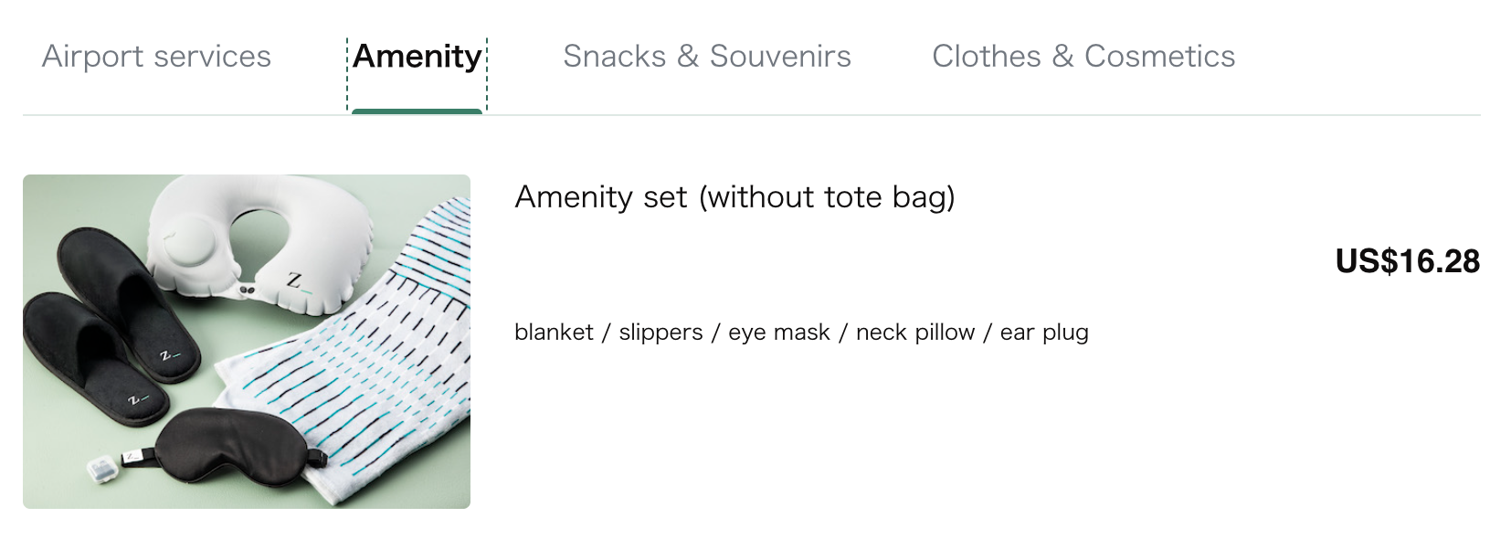 Zipair LAX NRT amenity kit cost Zipair LAX NRT amenity kit cost