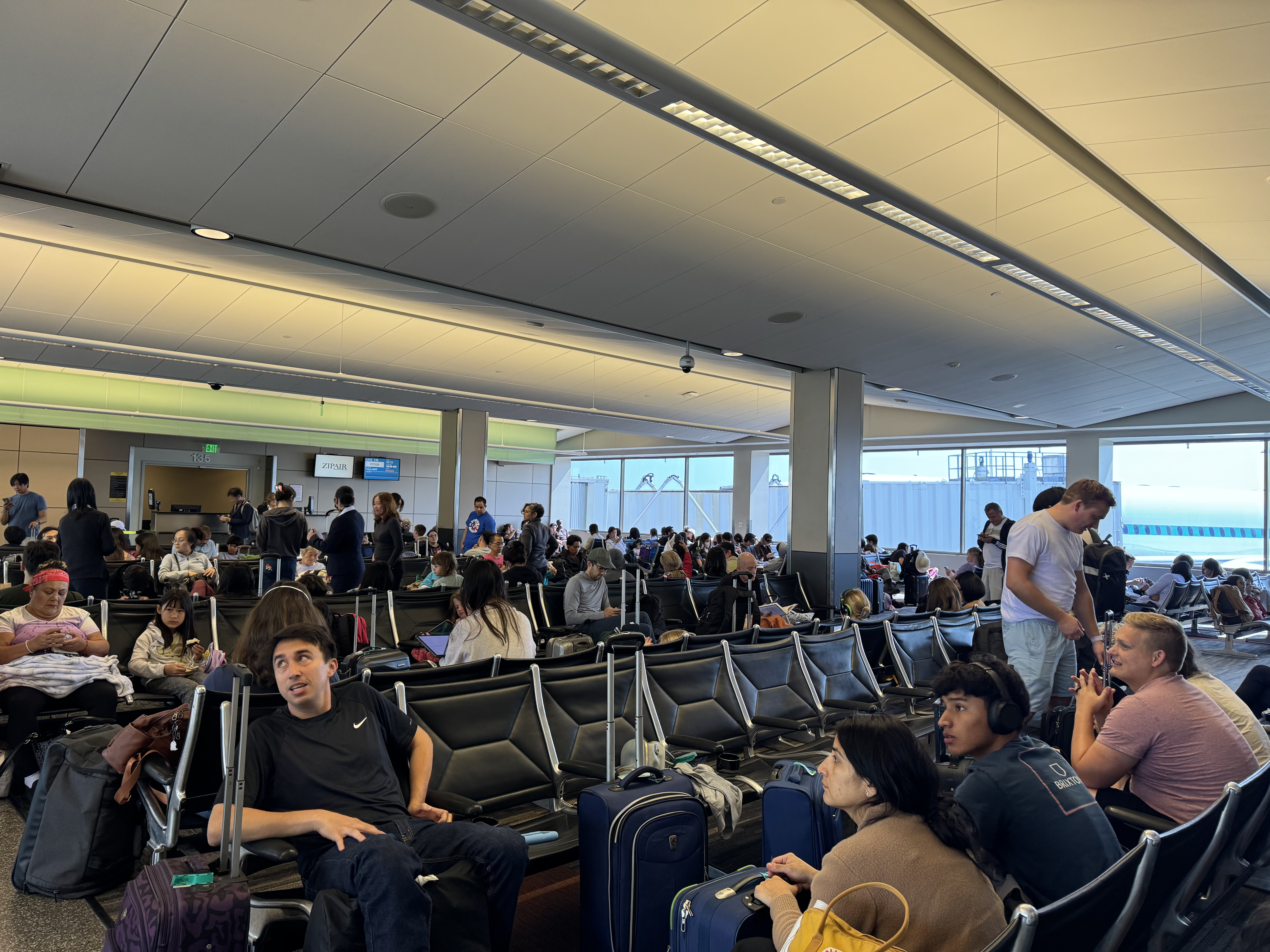 Zipair LAX NRT boarding gate 135 Zipair LAX NRT boarding gate 135