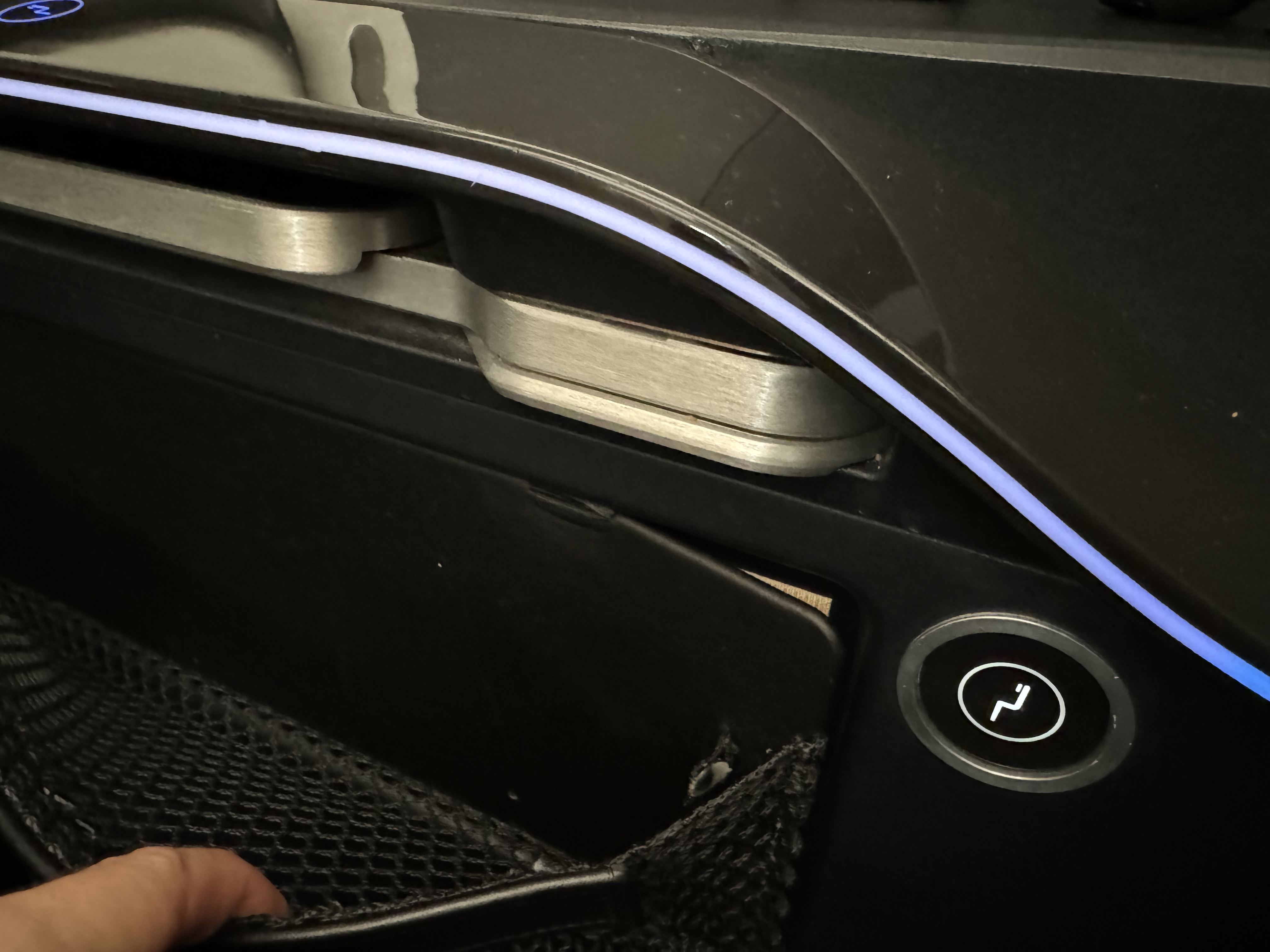 Zipair LAX NRT business class pocket under tray table Zipair LAX NRT business class pocket under tray table