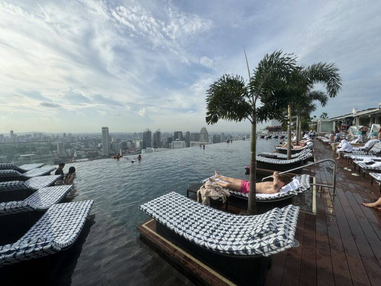 The top of Marina Bay Sands