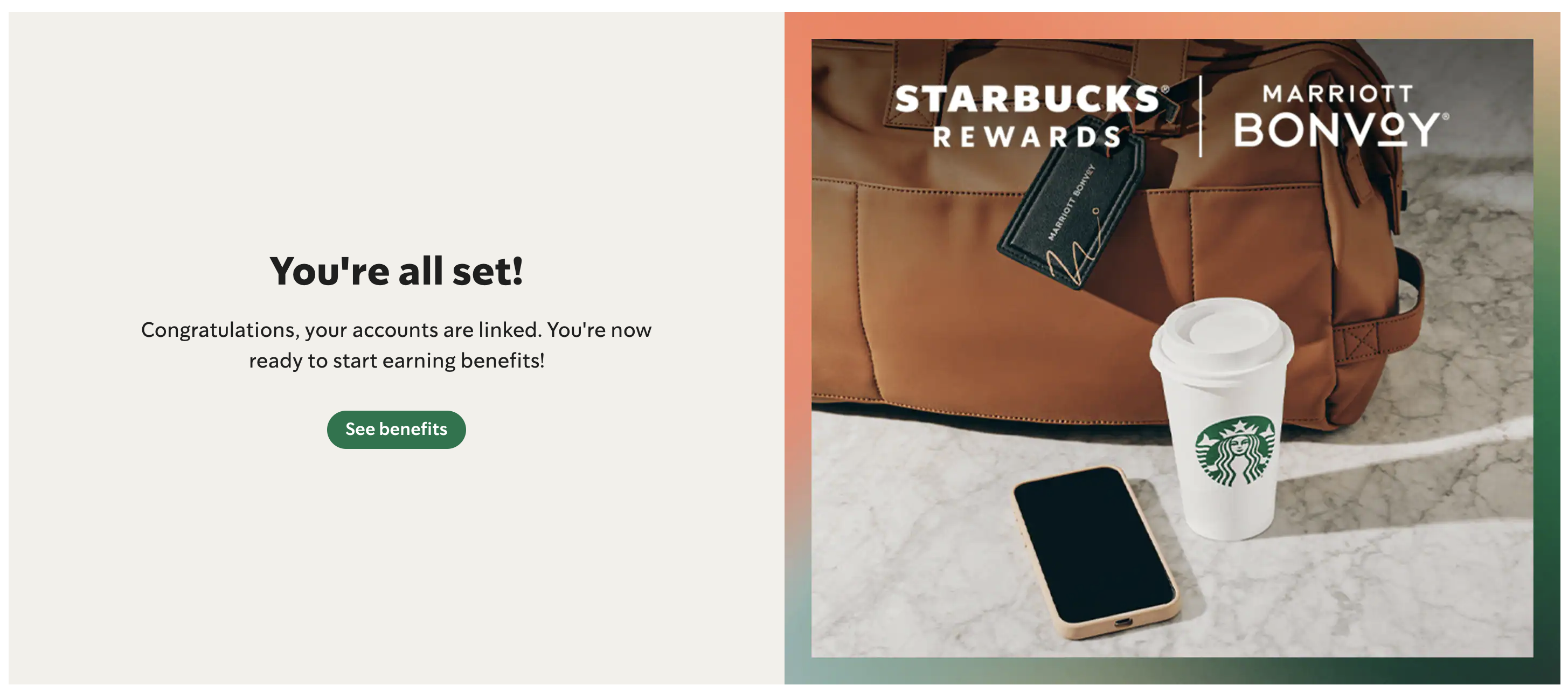 link starbucks and marriott accounts
