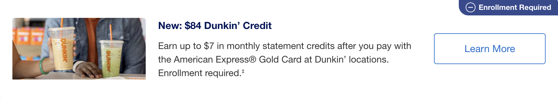 Amex Gold Dunkin Enrollment Required Amex Gold Dunkin Enrollment Required
