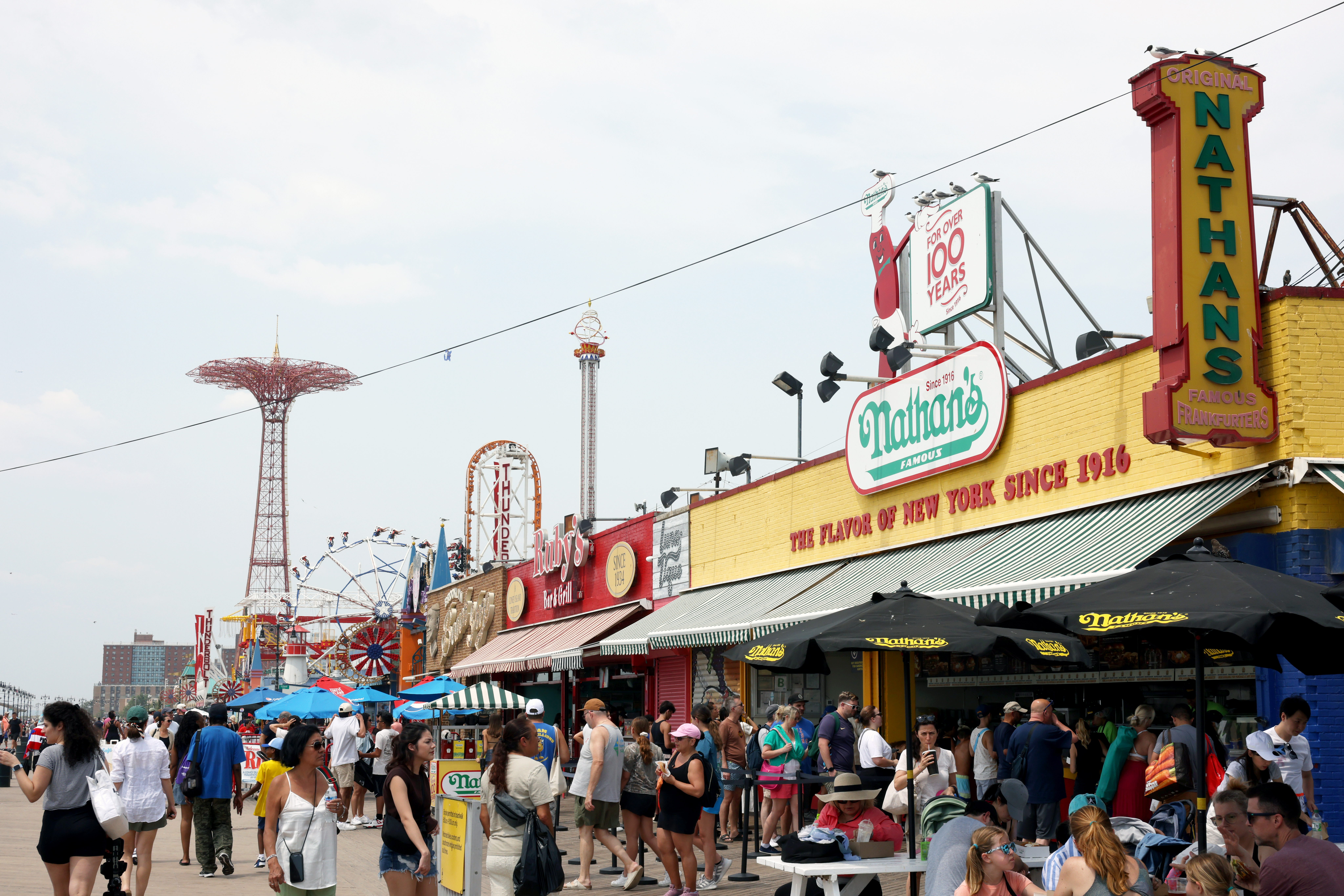 Coney Island Boardwalk Nathans