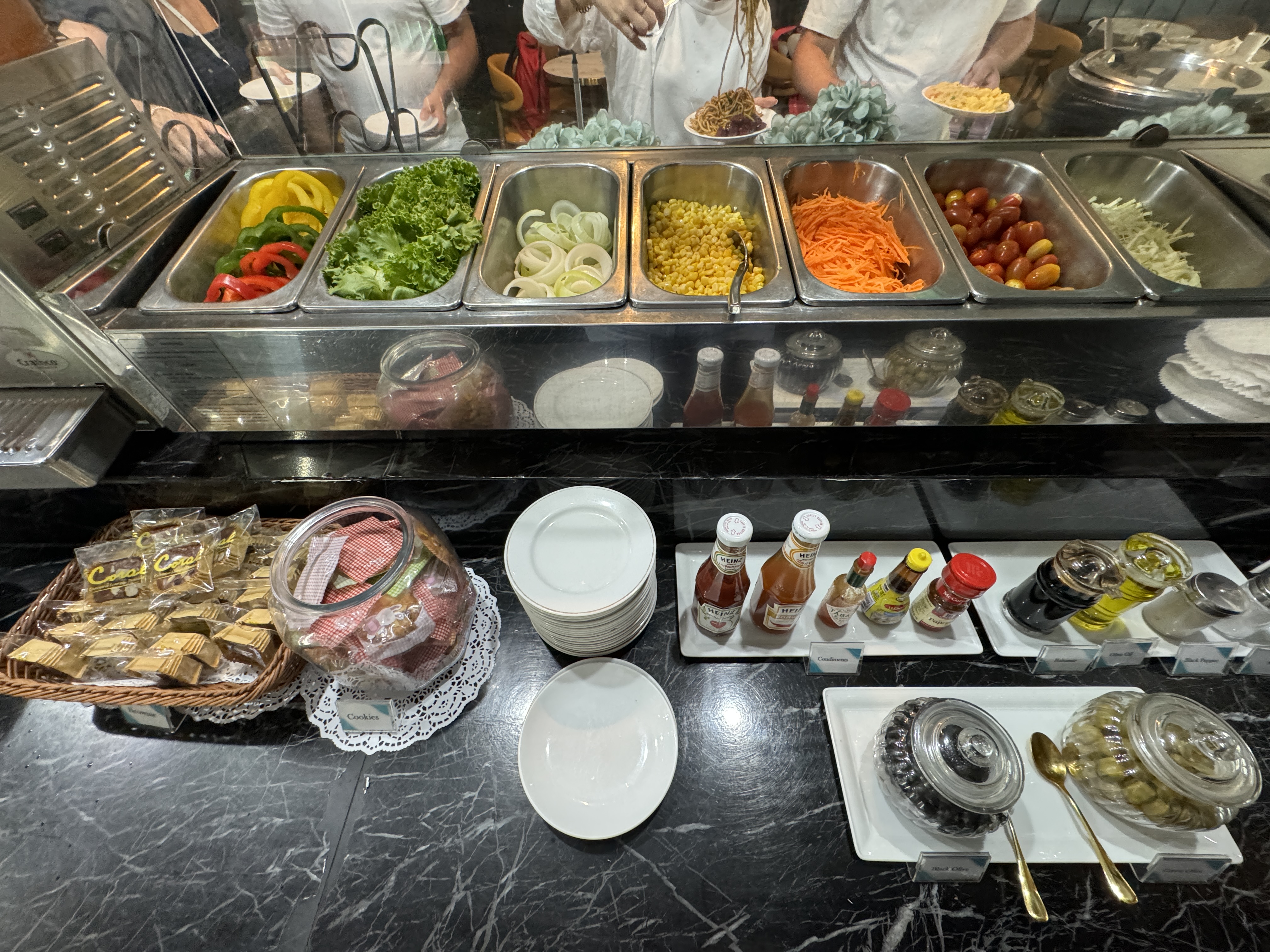 Coral Premium Departure Lounge HKT salad bar Coral Premium Departure Lounge HKT salad bar