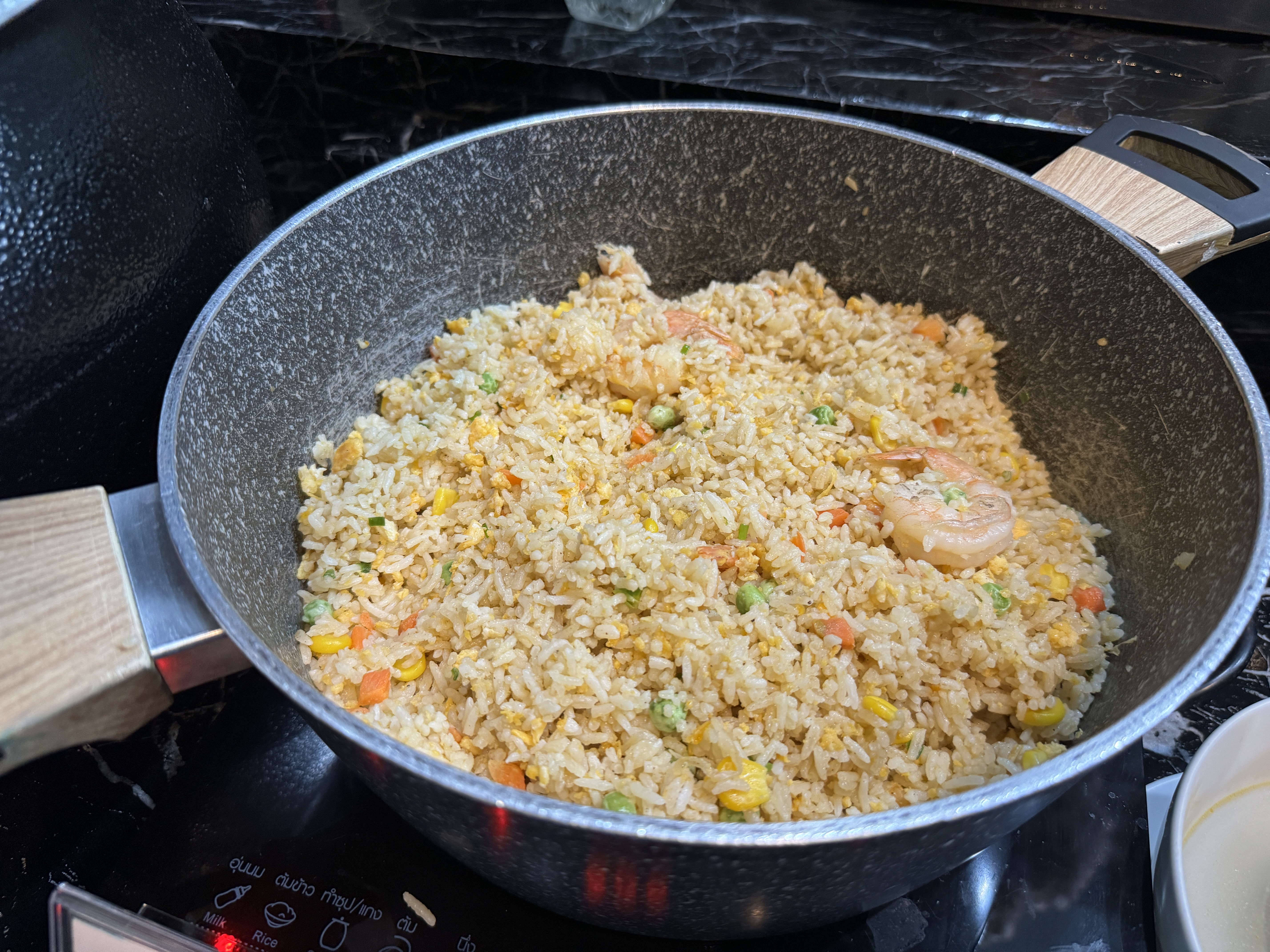 Coral Premium Departure Lounge HKT shrimp fried rice Coral Premium Departure Lounge HKT shrimp fried rice