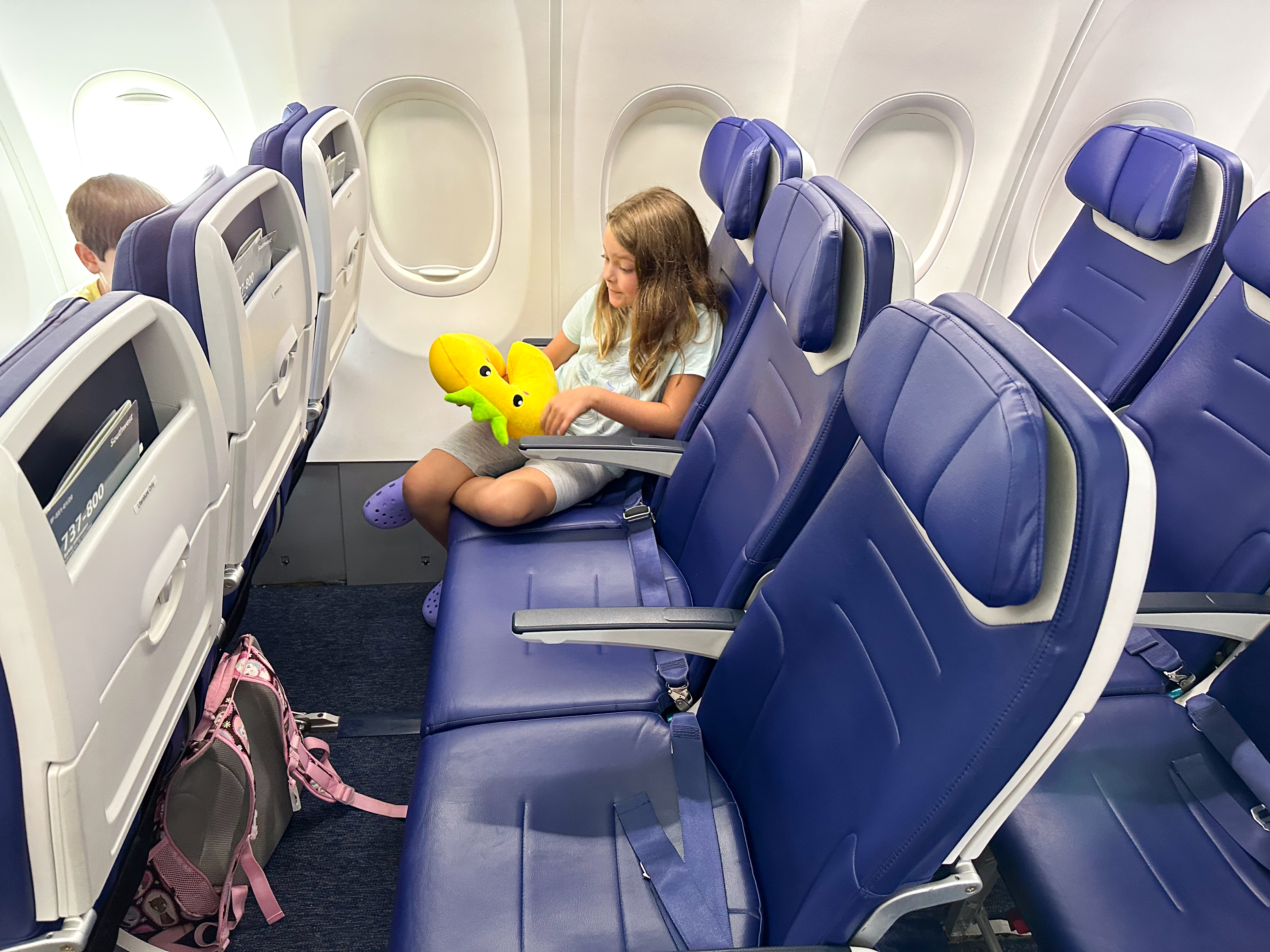 Girl flying Southwest Girl flying Southwest