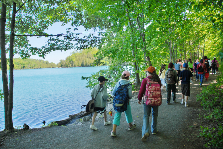 Green Lakes State Park hikers Green Lakes State Park hikers