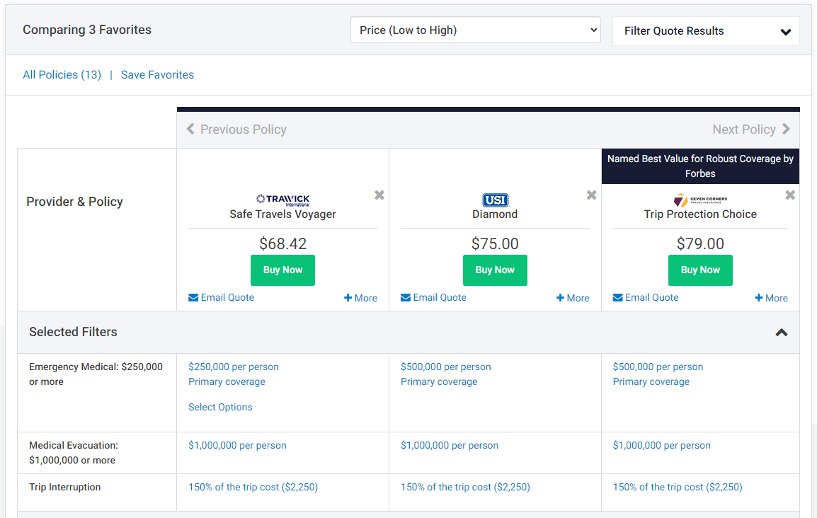 HTH Travel Insurance competitors on Squaremouth HTH Travel Insurance competitors on Squaremouth